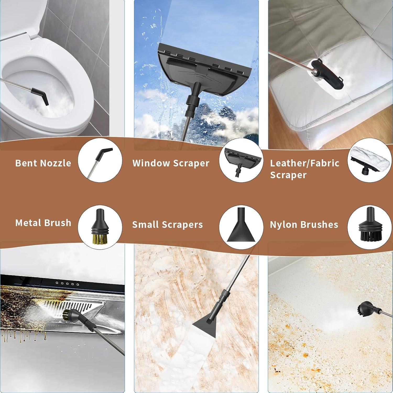 Limpiador de Vapor de Mano Gribouillage 2500W 1.6L Blanco