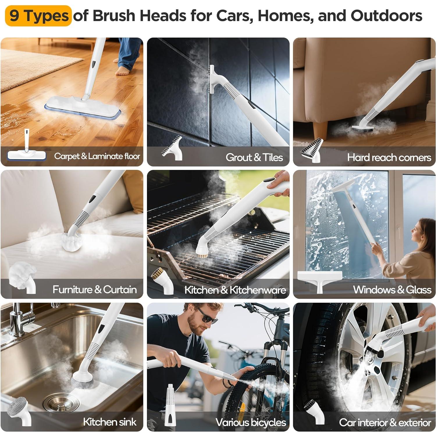 Limpiador a Vapor M Mistsince NV281A 1500W 800ml 21 Piezas