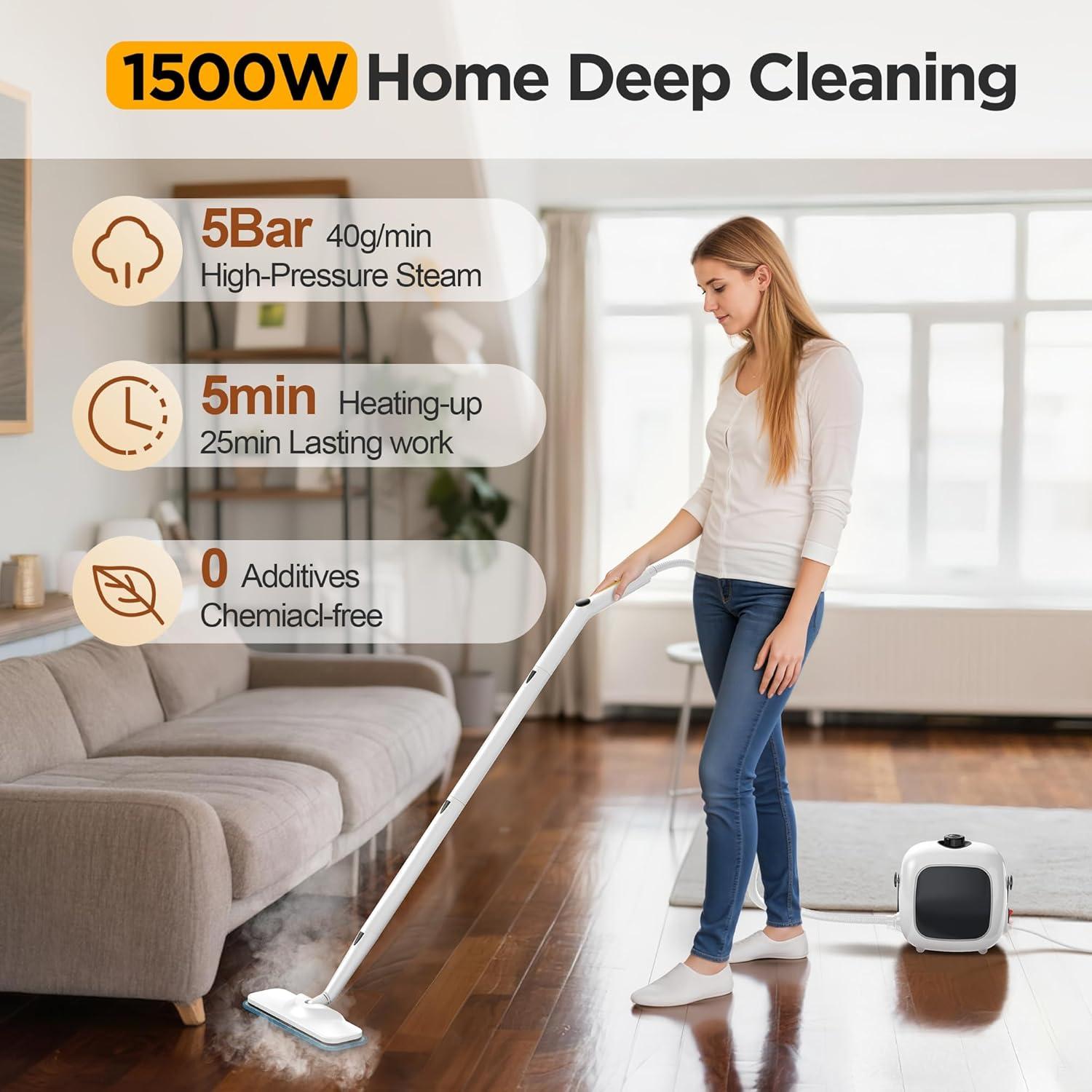 Limpiador a Vapor M Mistsince NV281A 1500W 800ml 21 Piezas