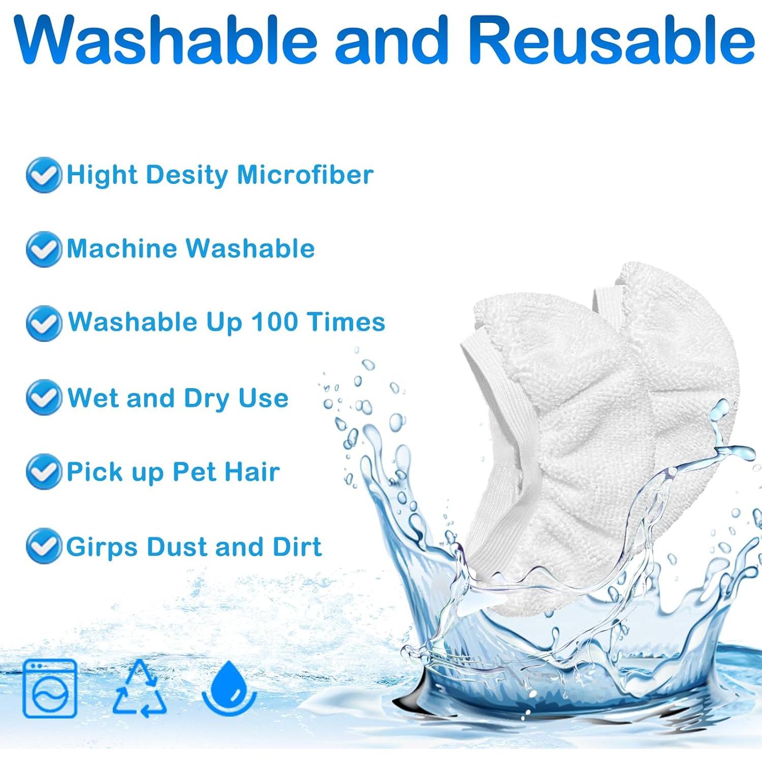 Paquete de 8 Fundas de Microfibra para Limpiadores a Vapor Yicotira