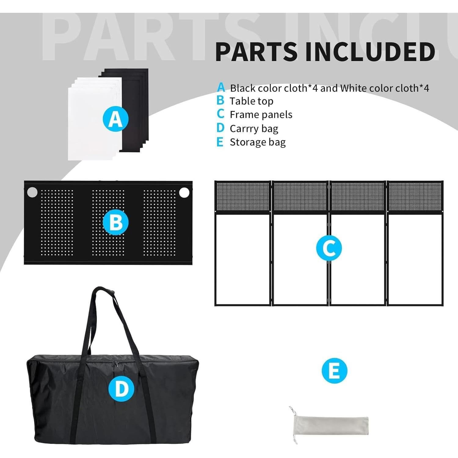 Cabina DJ Portátil Facade Chamss - Mesa Negra 101.6x50.8cm