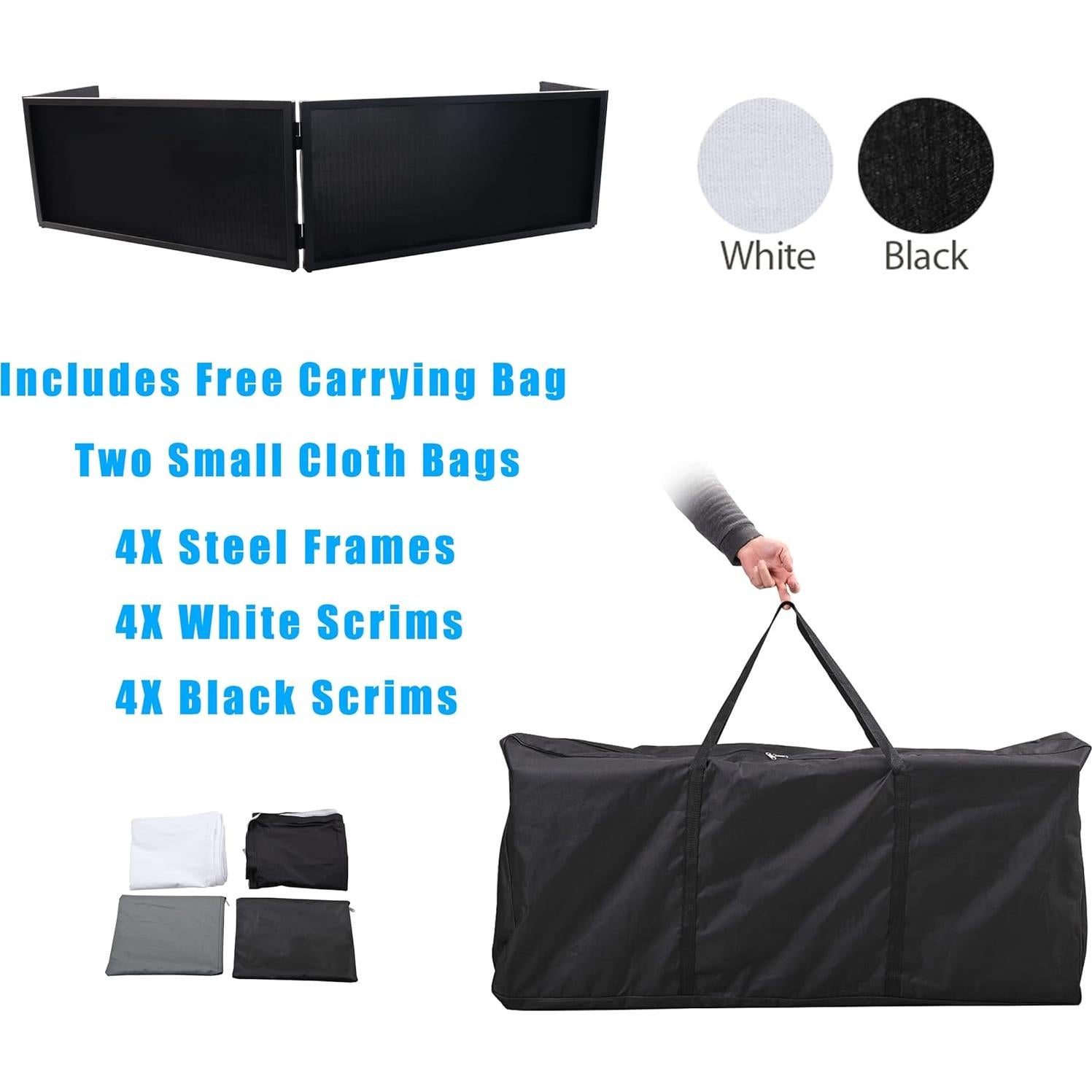 Cabina DJ Portátil Sardoxx SD-002 con Paneles Plegables