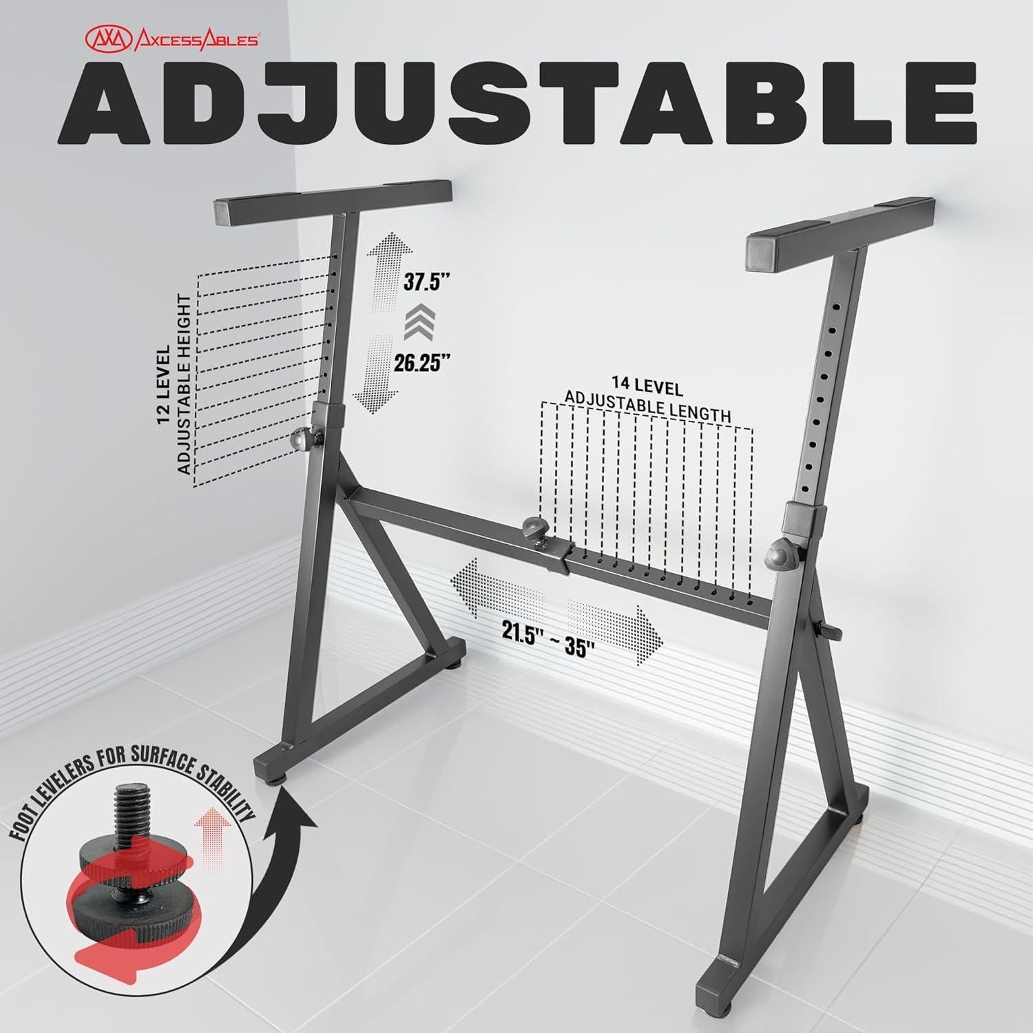 Soporte de Mesa DJ AxcessAbles KBS-FTT - Ajustable 49.3x91.4cm