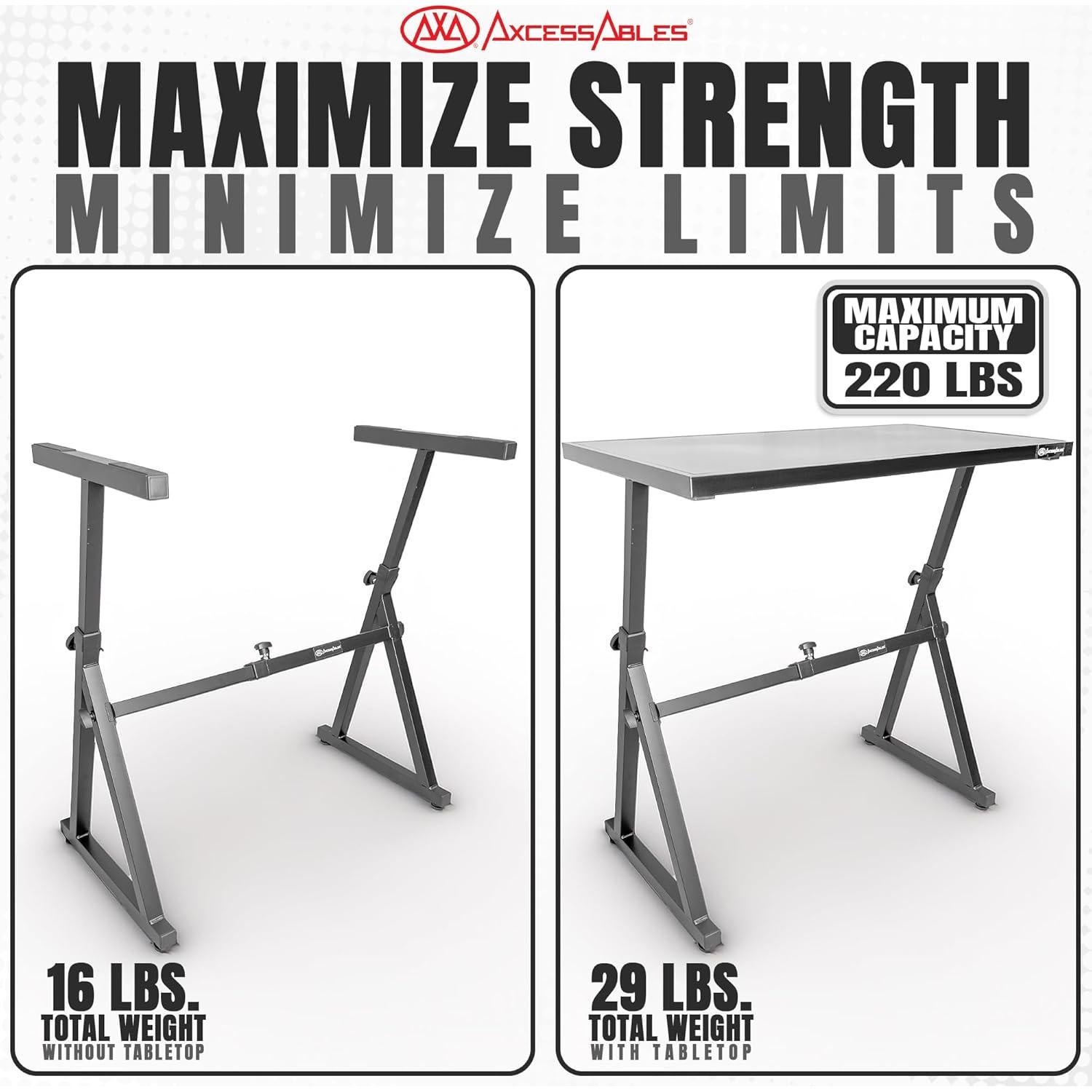Soporte de Mesa DJ AxcessAbles KBS-FTT - Ajustable 49.3x91.4cm