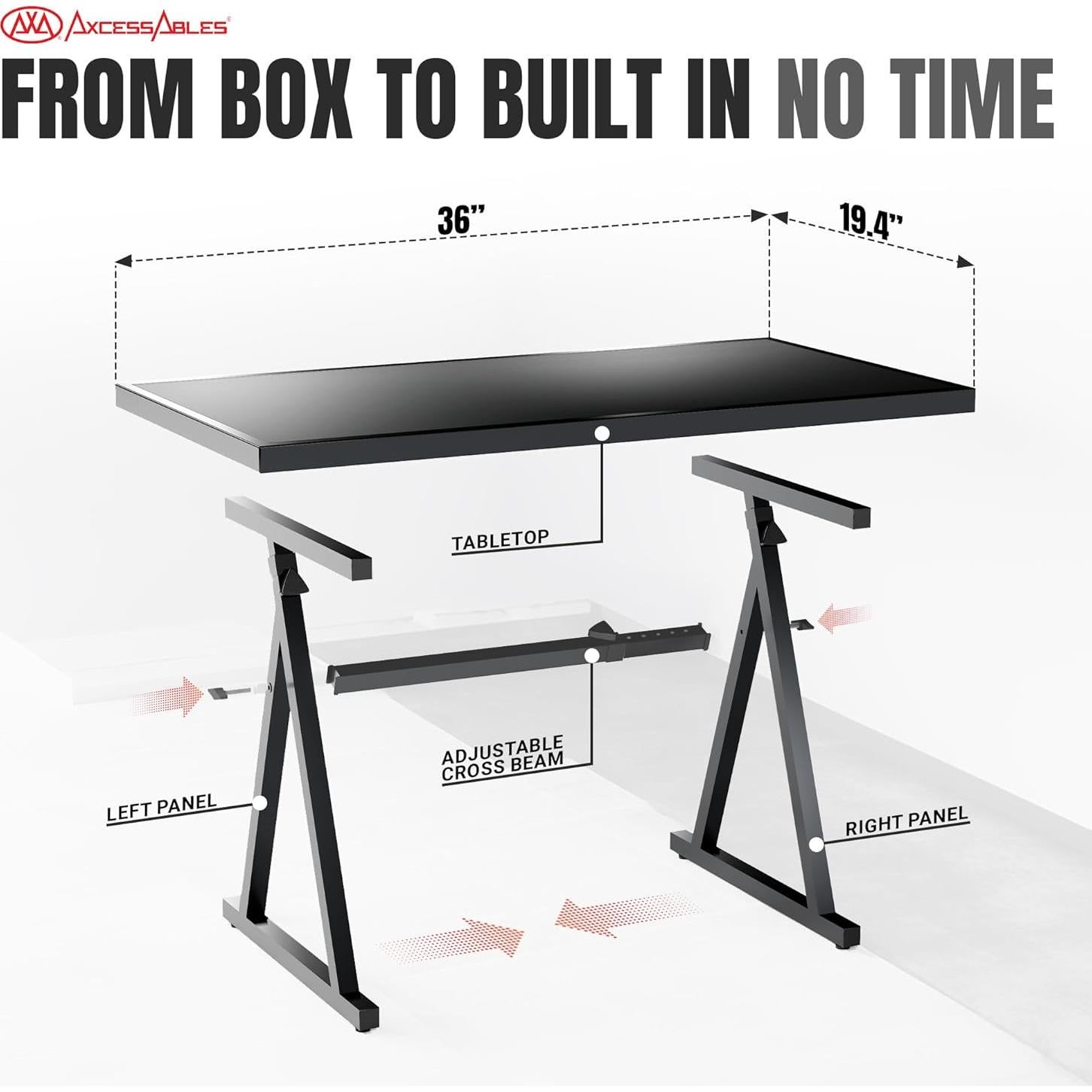Soporte de Mesa DJ AxcessAbles KBS-FTT - Ajustable 49.3x91.4cm