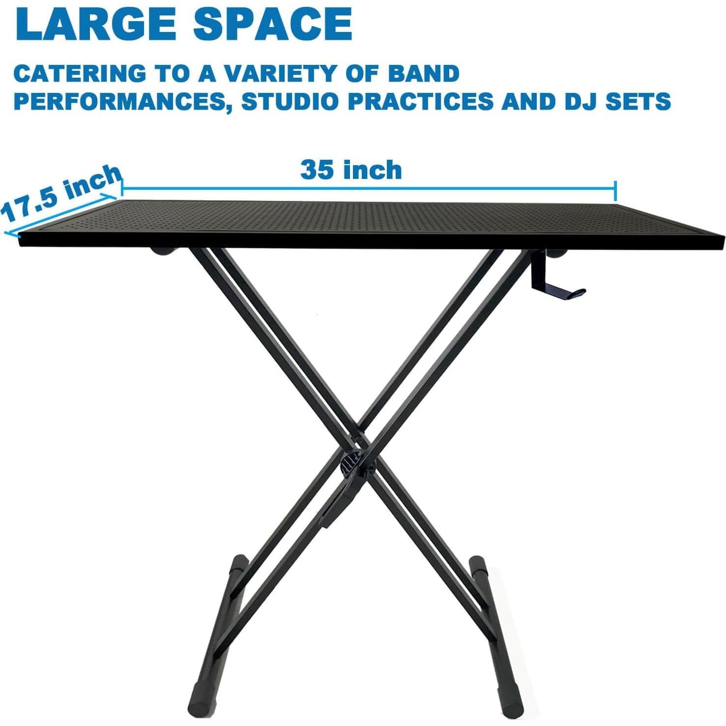 Soporte de Mesa DJ Portátil Doble-X 35" x 17.3" Ajustable