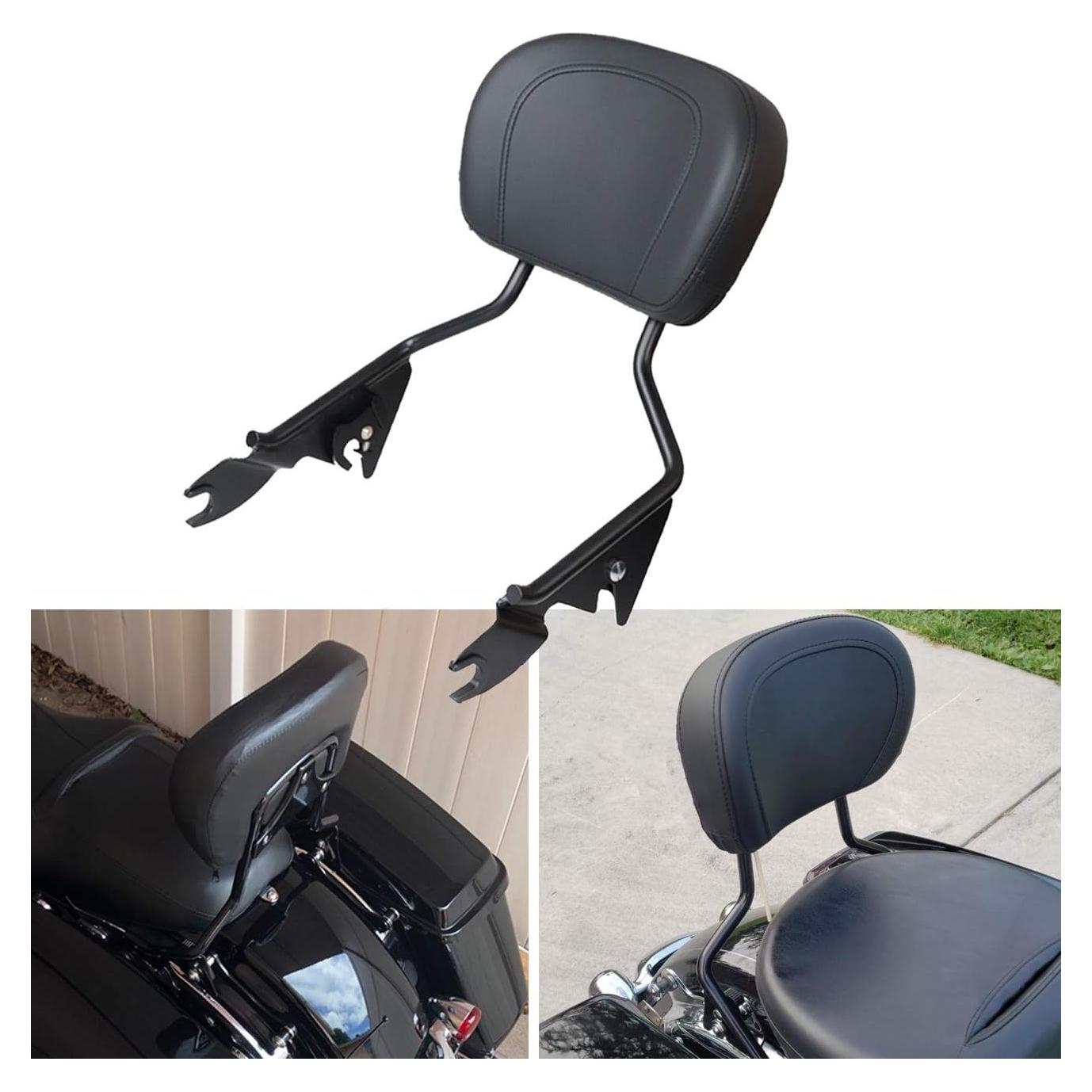 AUFER Respaldo Sissy Bar Desmontable Negro para Touring 2009-2024