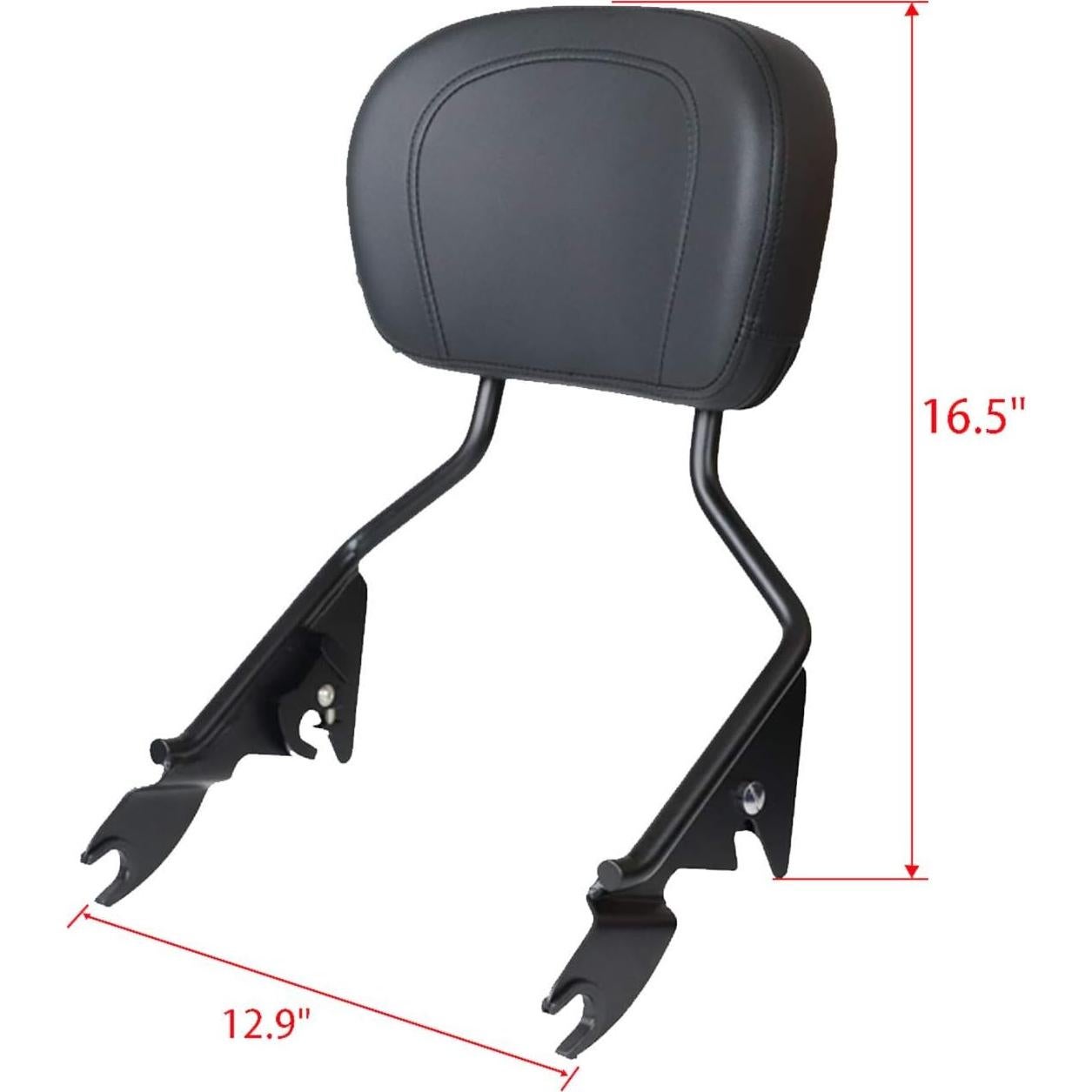 AUFER Respaldo Sissy Bar Desmontable Negro para Touring 2009-2024