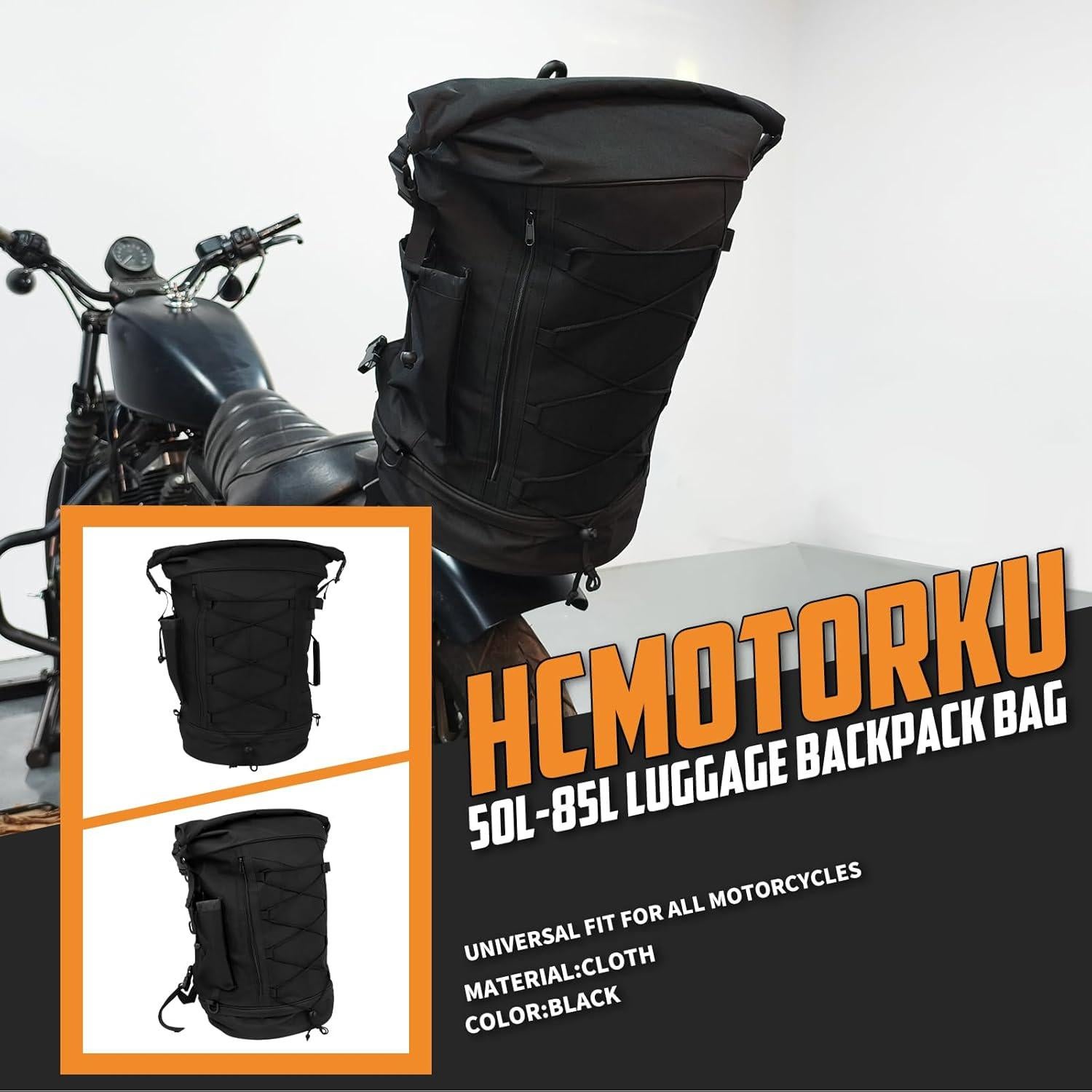 Bolsa de Viaje Sissy Bar HCmotorku 50L-80L Impermeable