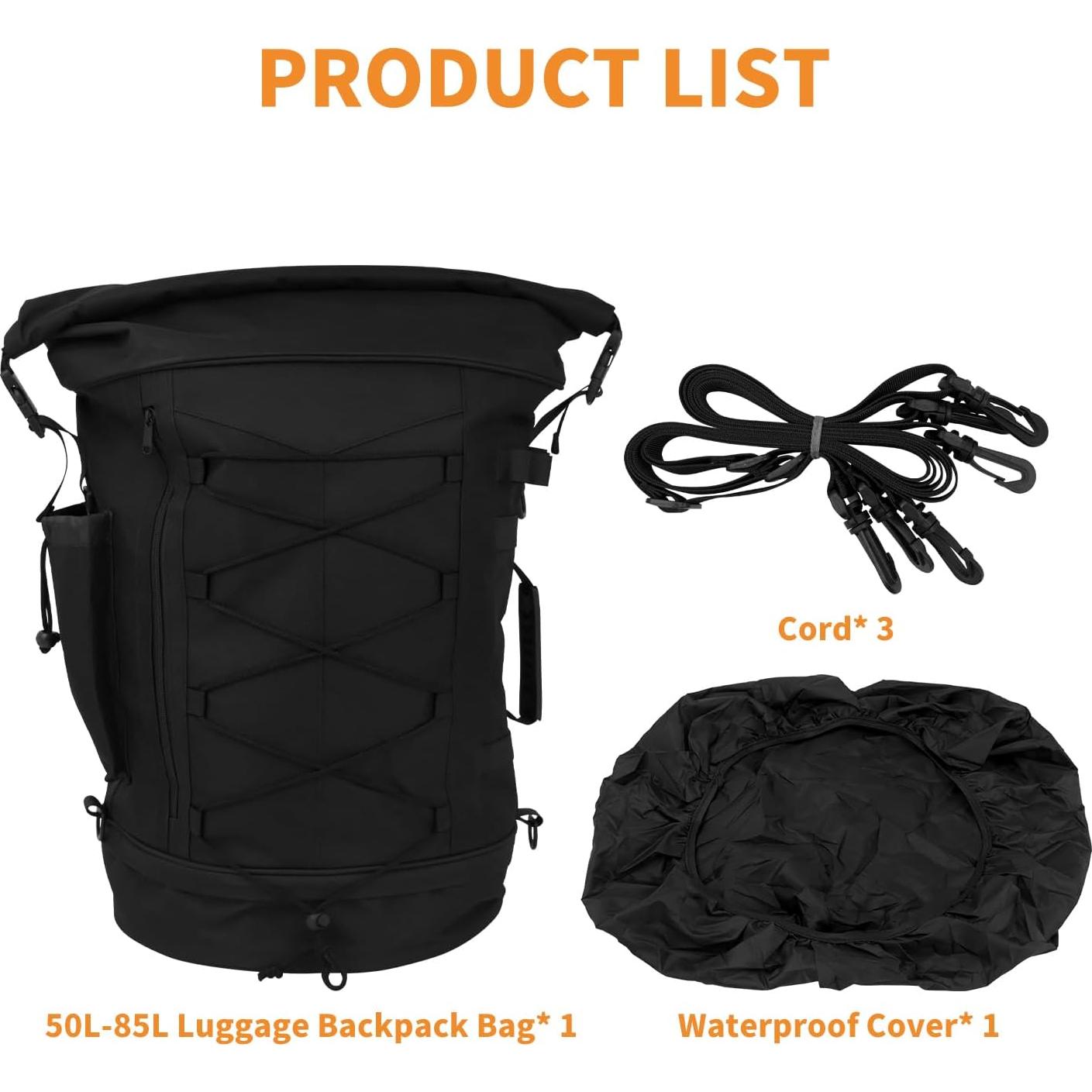 Bolsa de Viaje Sissy Bar HCmotorku 50L-80L Impermeable