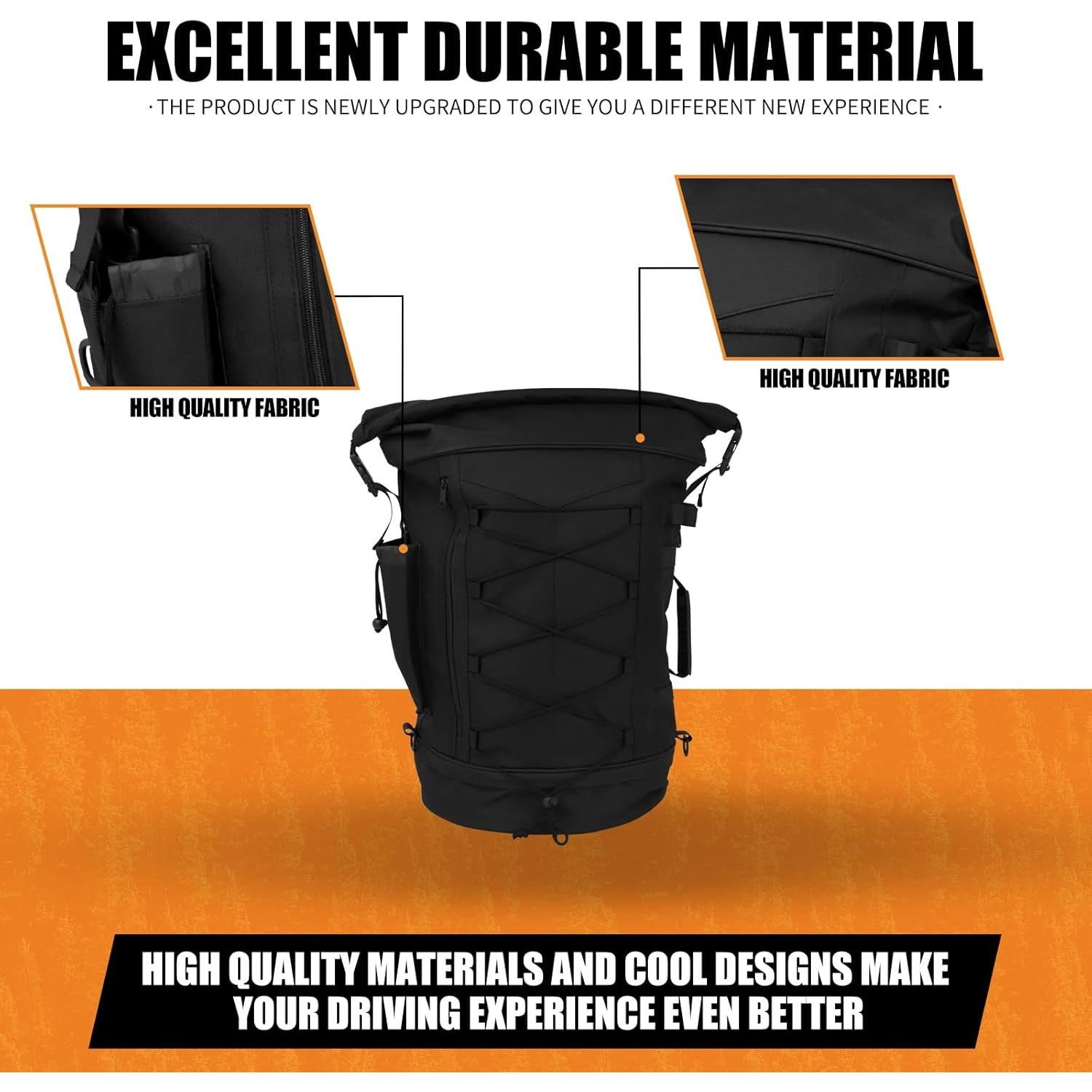 Bolsa de Viaje Sissy Bar HCmotorku 50L-80L Impermeable