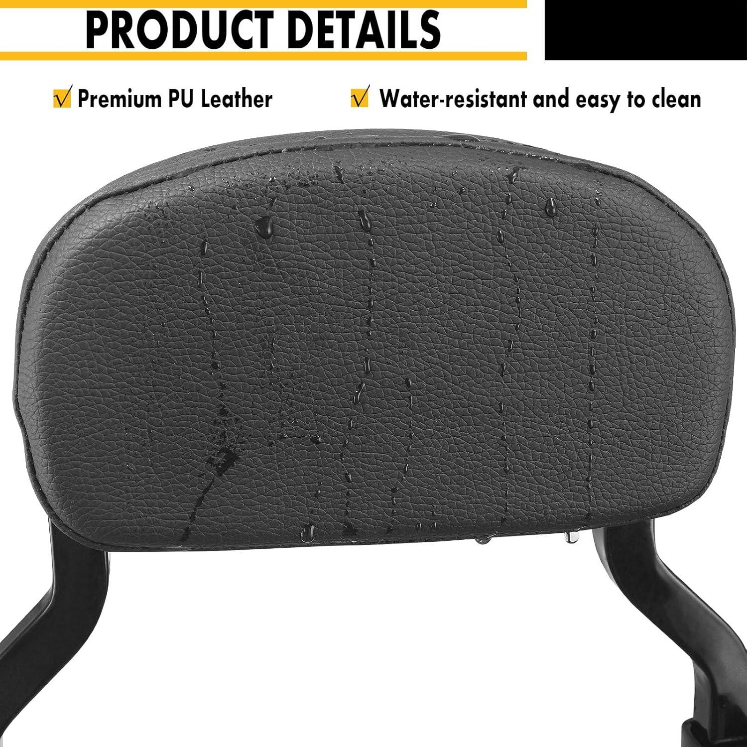 Respaldo Sissy Bar Desmontable Harvards Chrome Negro 06-17 Dyna