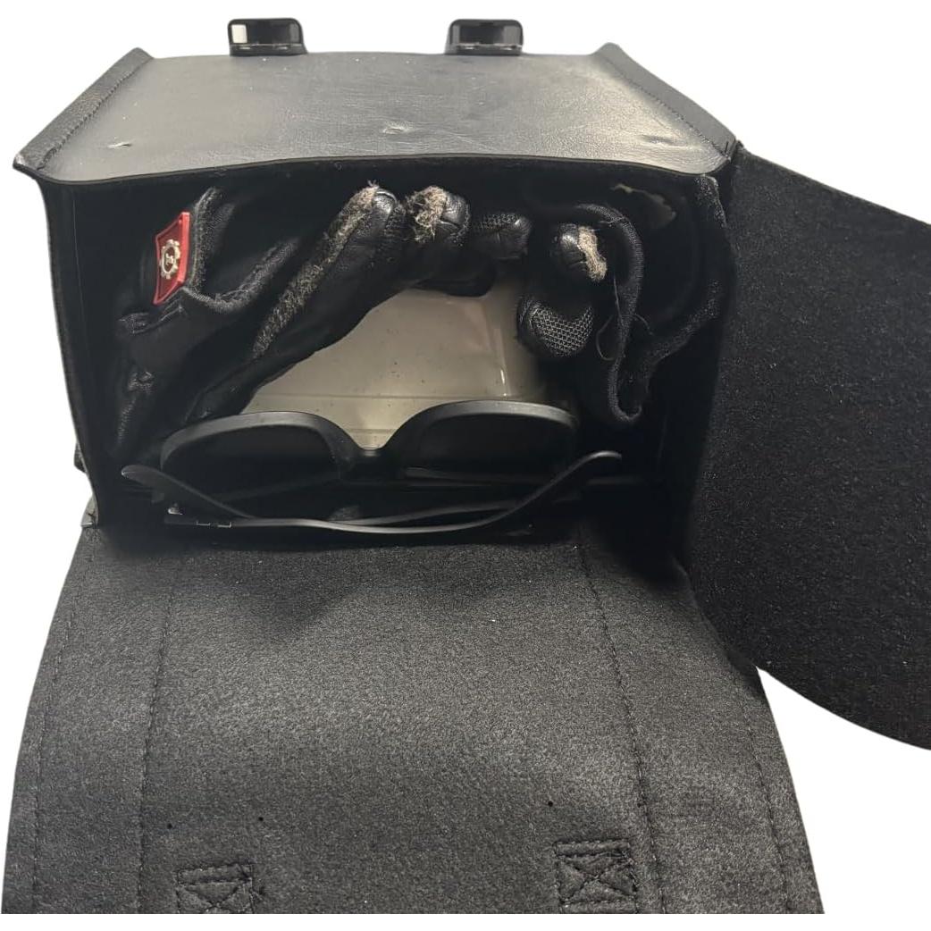 Bolsa Sissy Bar Dowco 59591-00 Black Jack, Cuero Sintético, Negra