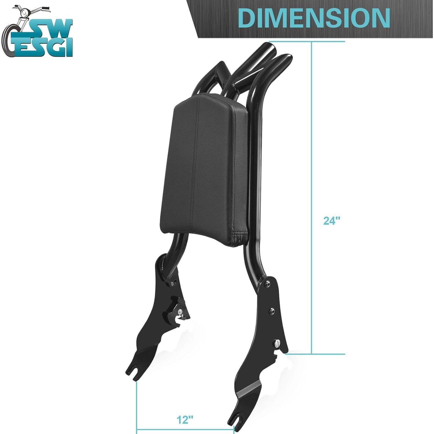 Respaldo Sissy Touring SWESGI Ajustable 24" Negro 2009-2025