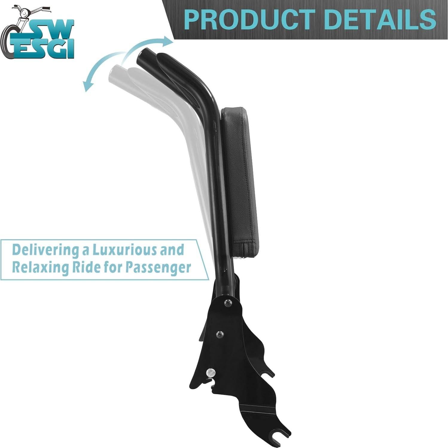 Respaldo Sissy Touring SWESGI Ajustable 24" Negro 2009-2025