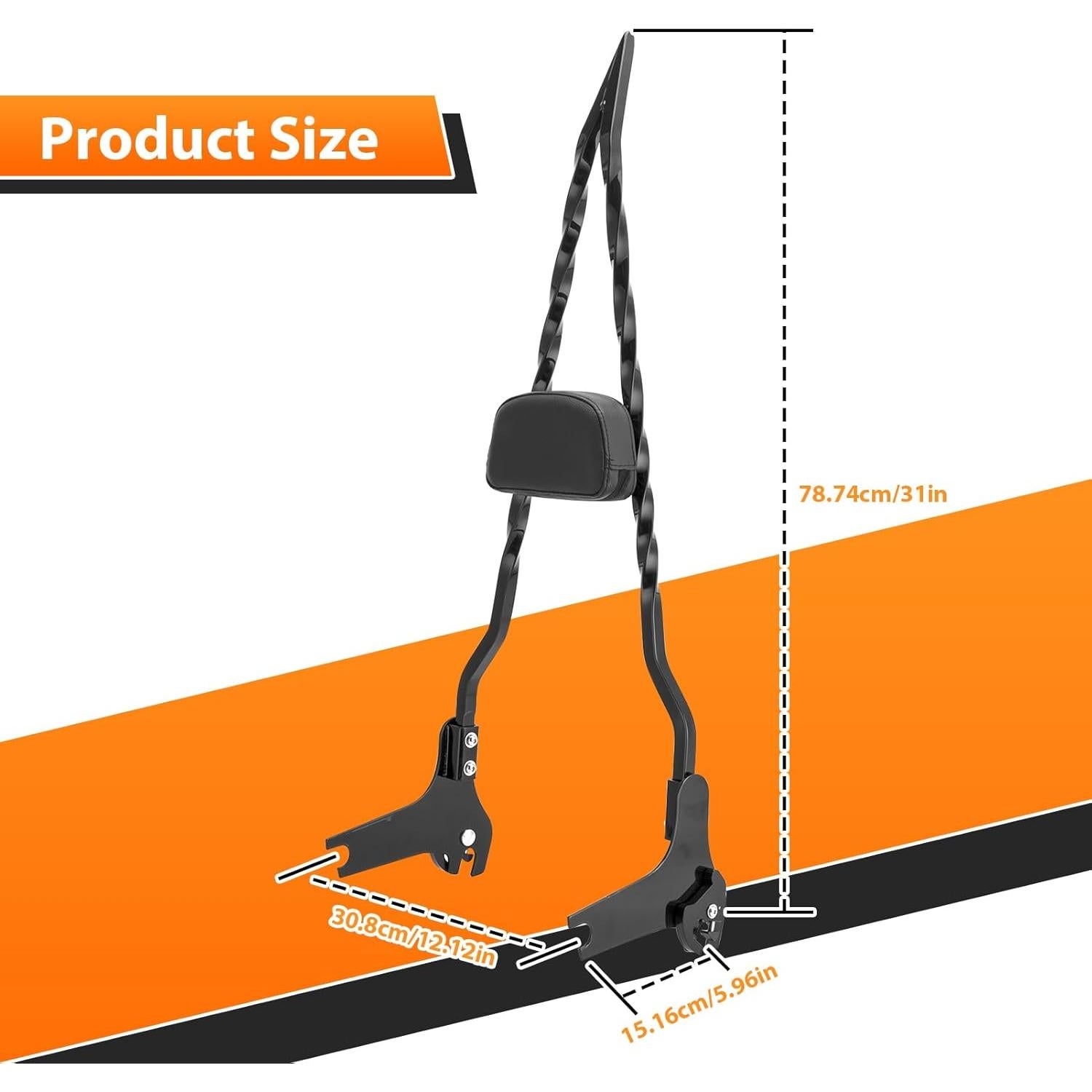 Barra Sissy Torcida Mofun para Pasajeros Harley 1997-2008