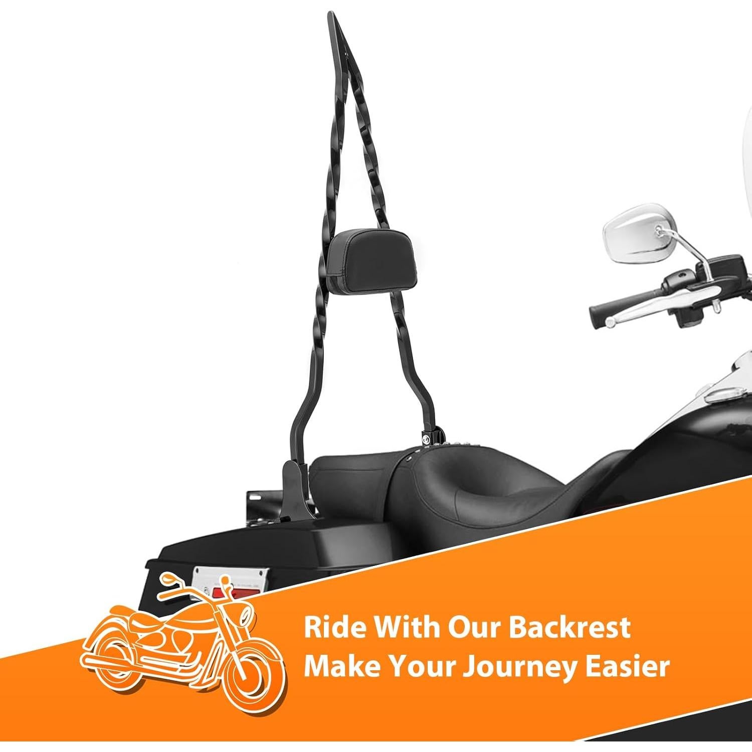 Barra Sissy Torcida Mofun para Pasajeros Harley 1997-2008