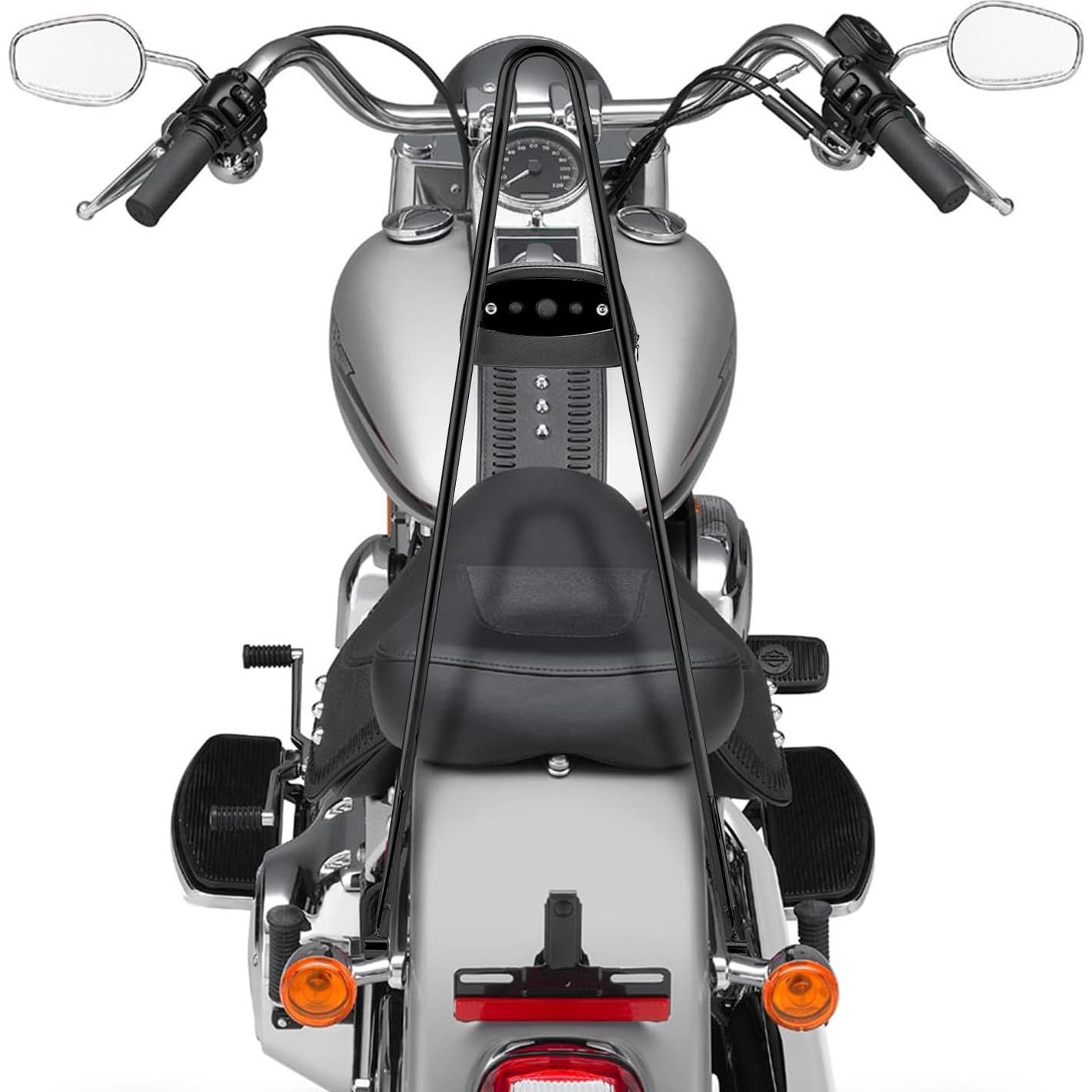 Wsays Respaldo Sissy Bar Pasajeros 31" Negro Brillante