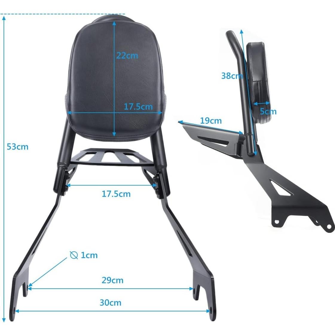 Respaldo Sissy Bar desmontable BRZOXIN para Yamaha Star Bolt 2014-2022