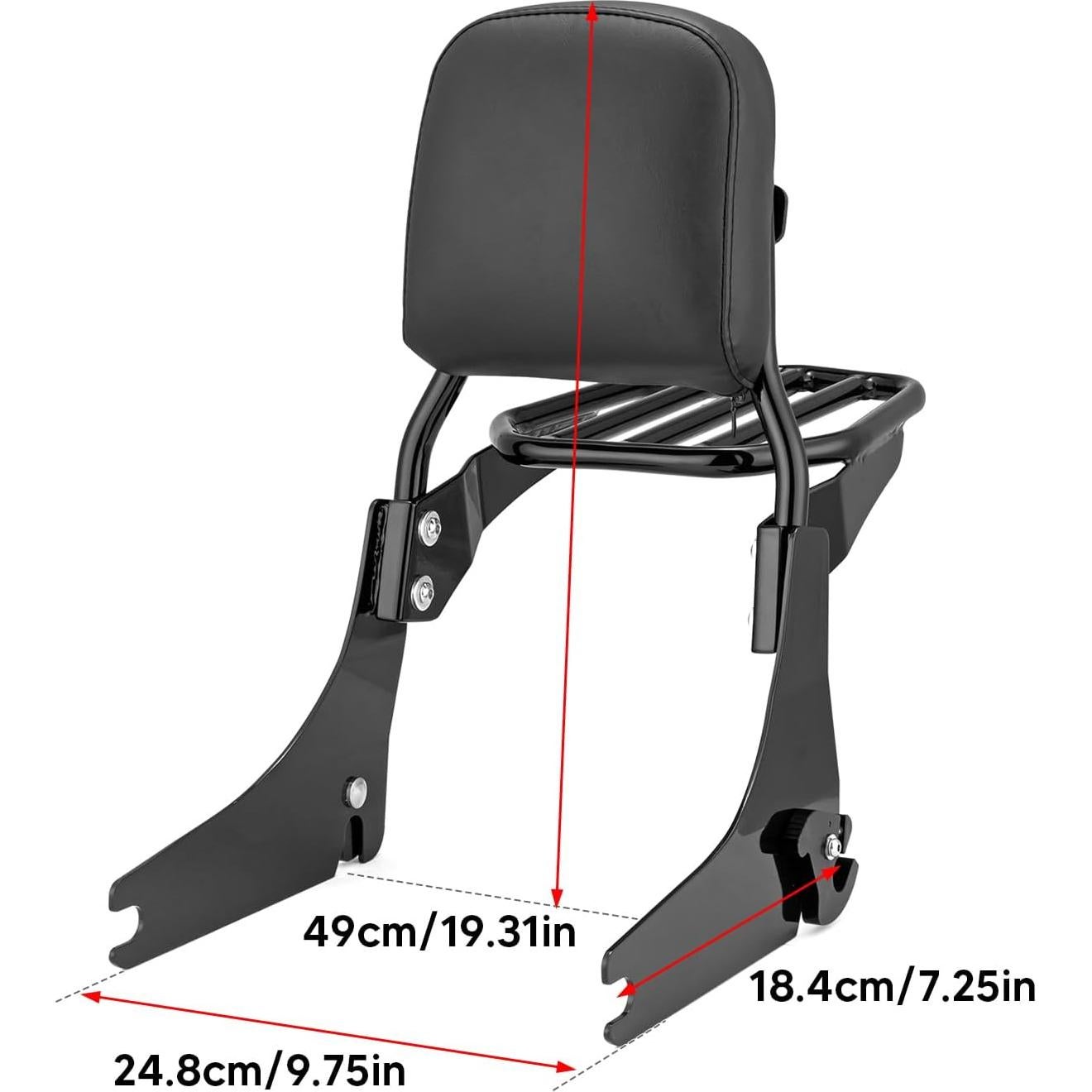 Respaldo Sissy Bar Wsays para Pasajero Harley Dyna FLD 2012-2016