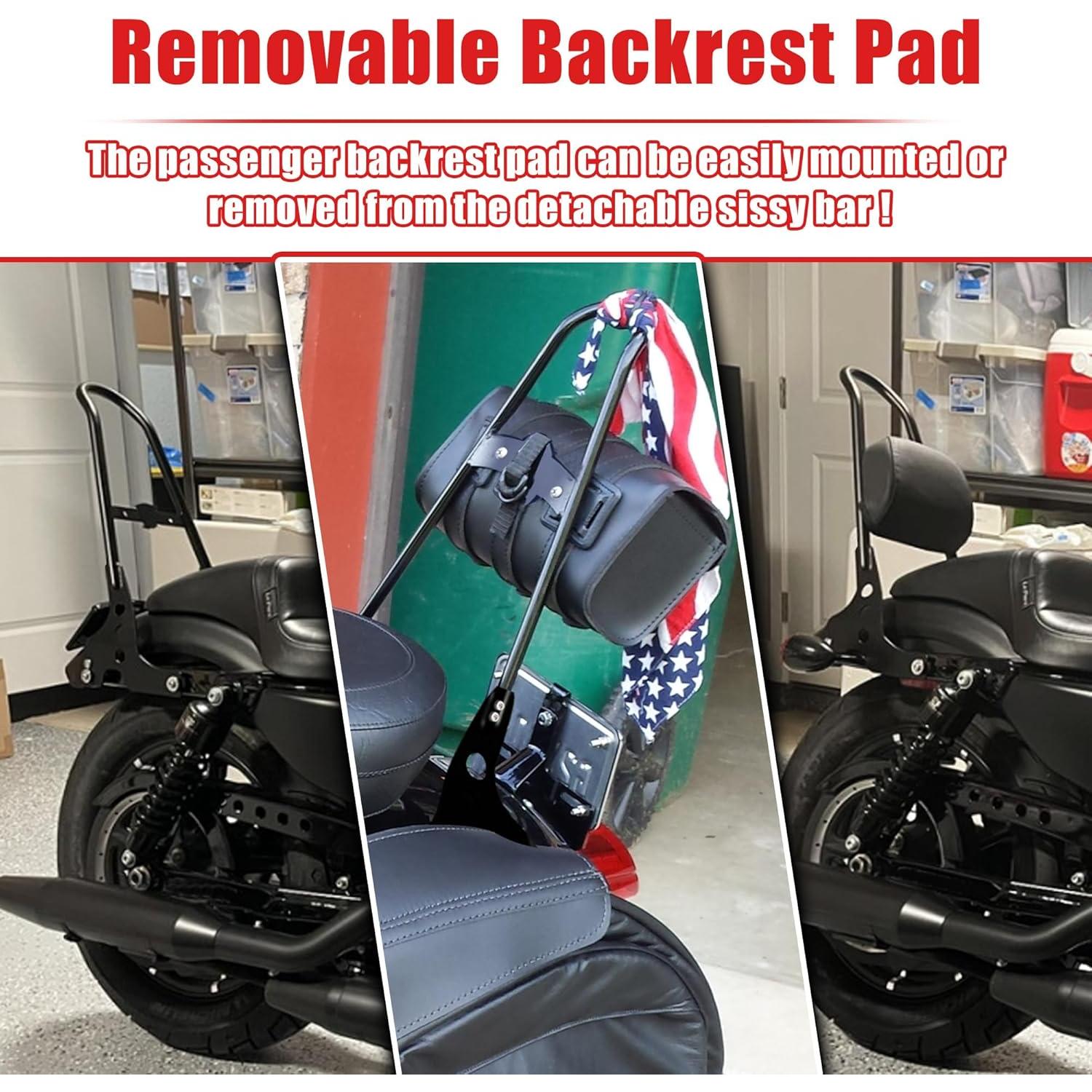 Respaldo Desmontable Goldfire para Pasajero Harley Sportster XL883/XL1200