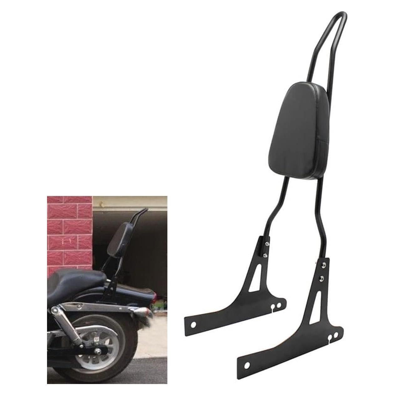 Respaldo Sissy Bar Motaux para Harley Dyna Wide Glide Negro