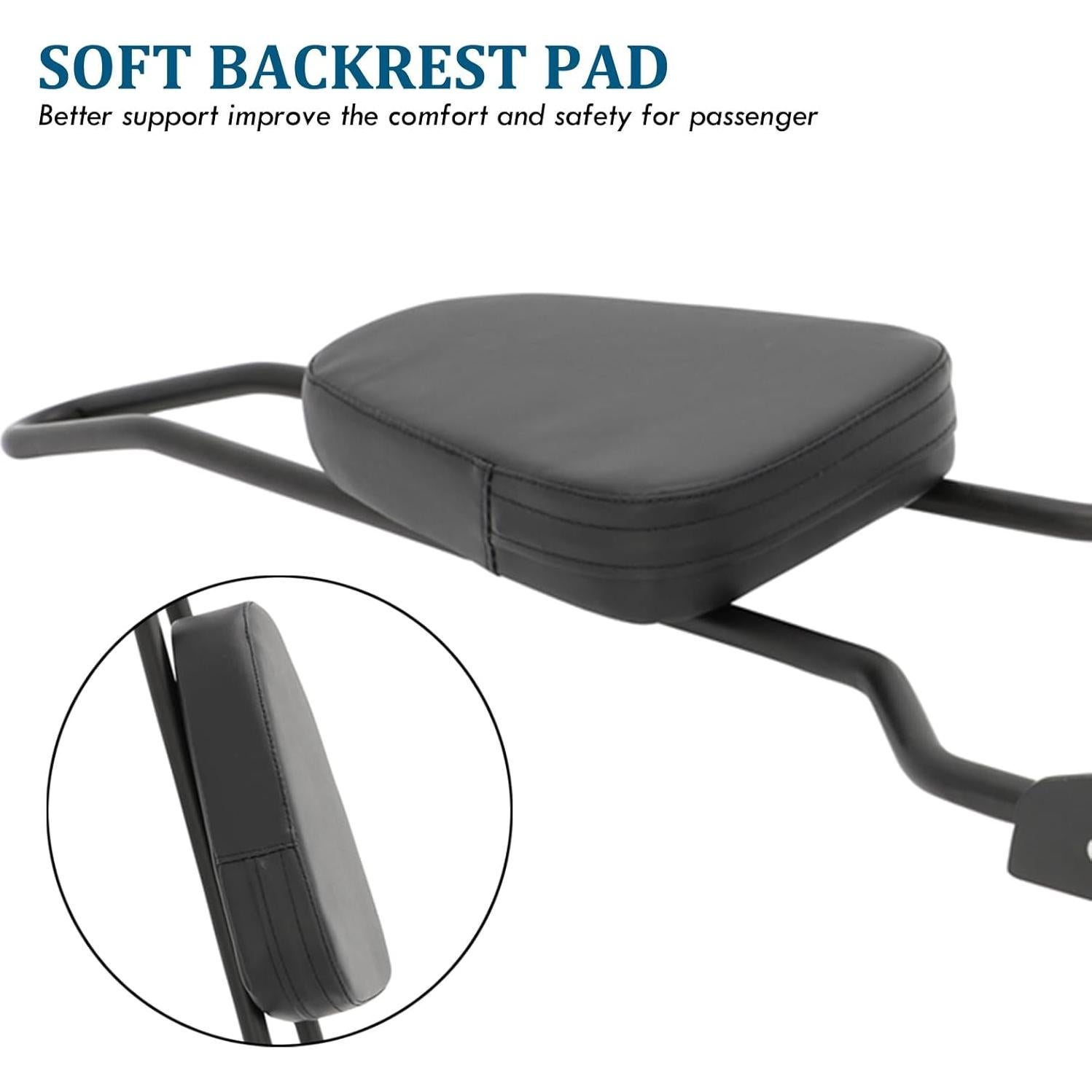 Respaldo Sissy Bar Motaux para Harley Dyna Wide Glide Negro