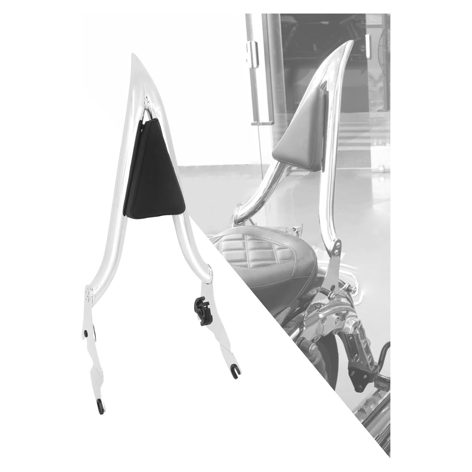 Respaldo Sissy Bar Desmontable HCmotorku 53.34 cm Cromo para Harley