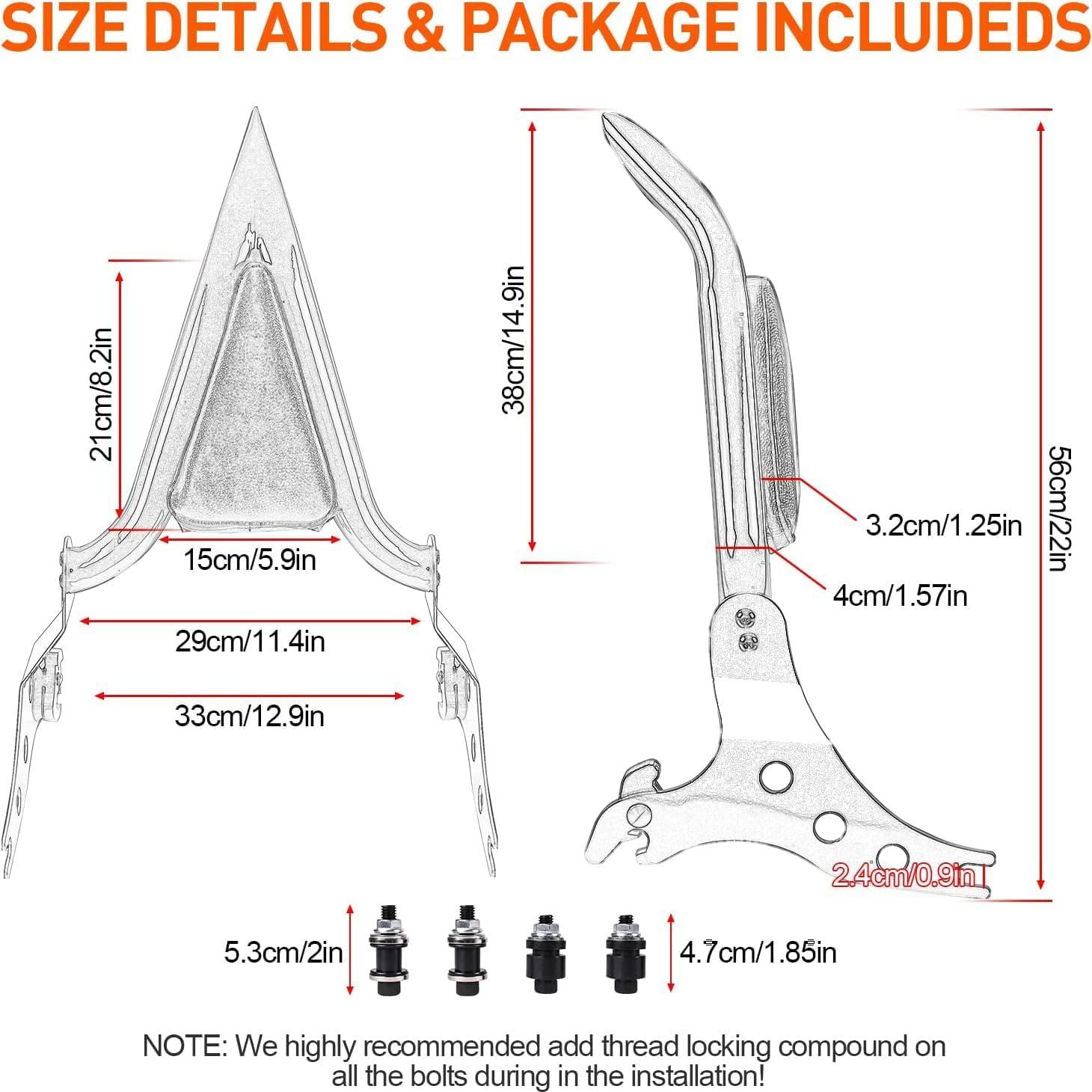 Sissy Bar Desmontable Sresk para Harley Fat Boy y Breakout 2013-2022