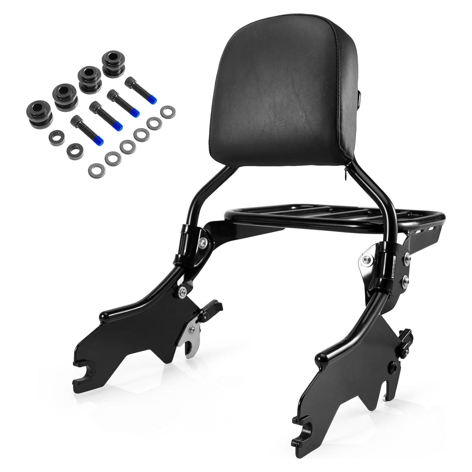 Barra Sissy Kekykm para Harley Softail 66 cm con Rack de Equipaje