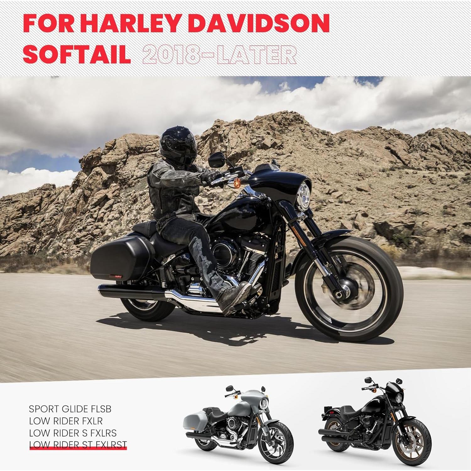 Barra Sissy Kekykm para Harley Softail 66 cm con Rack de Equipaje