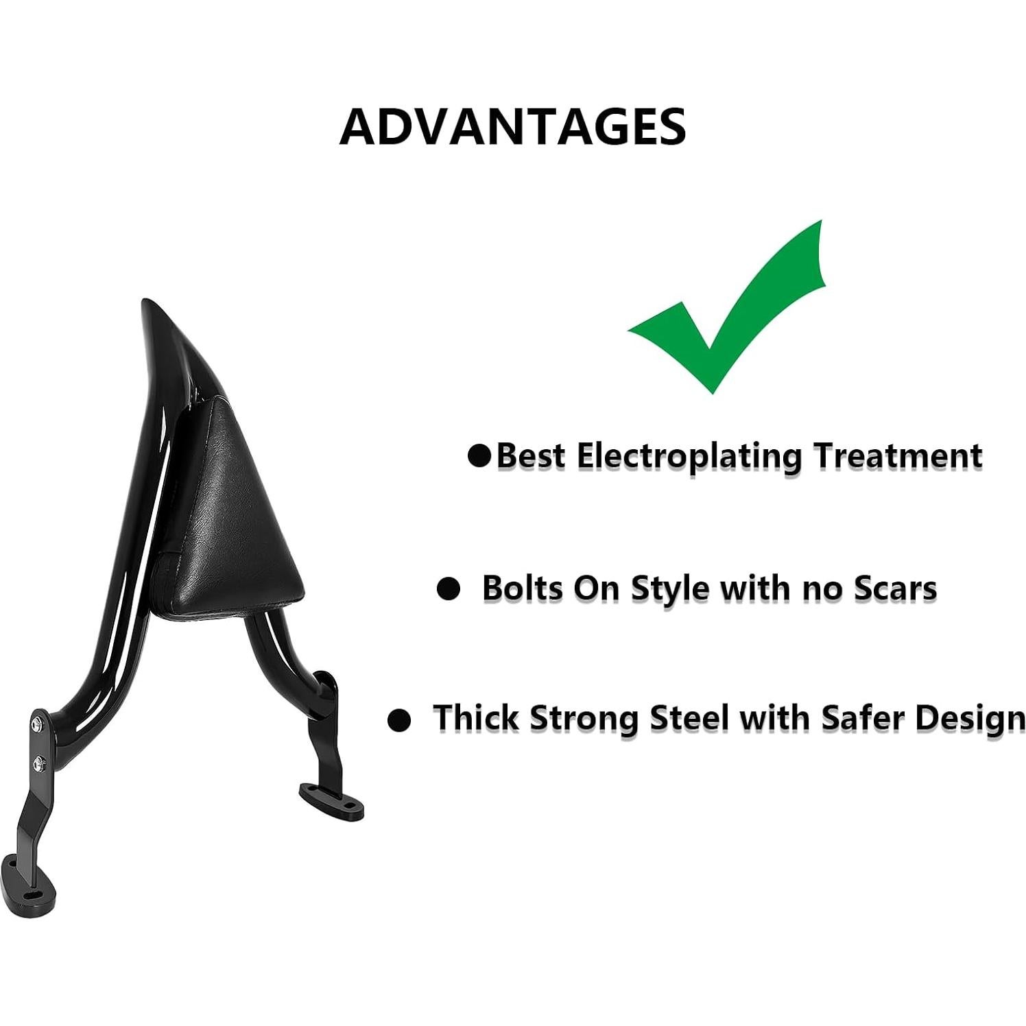 Respaldo Sissybar Negro DreDoggMoto para Harley FLRT 2015-2024