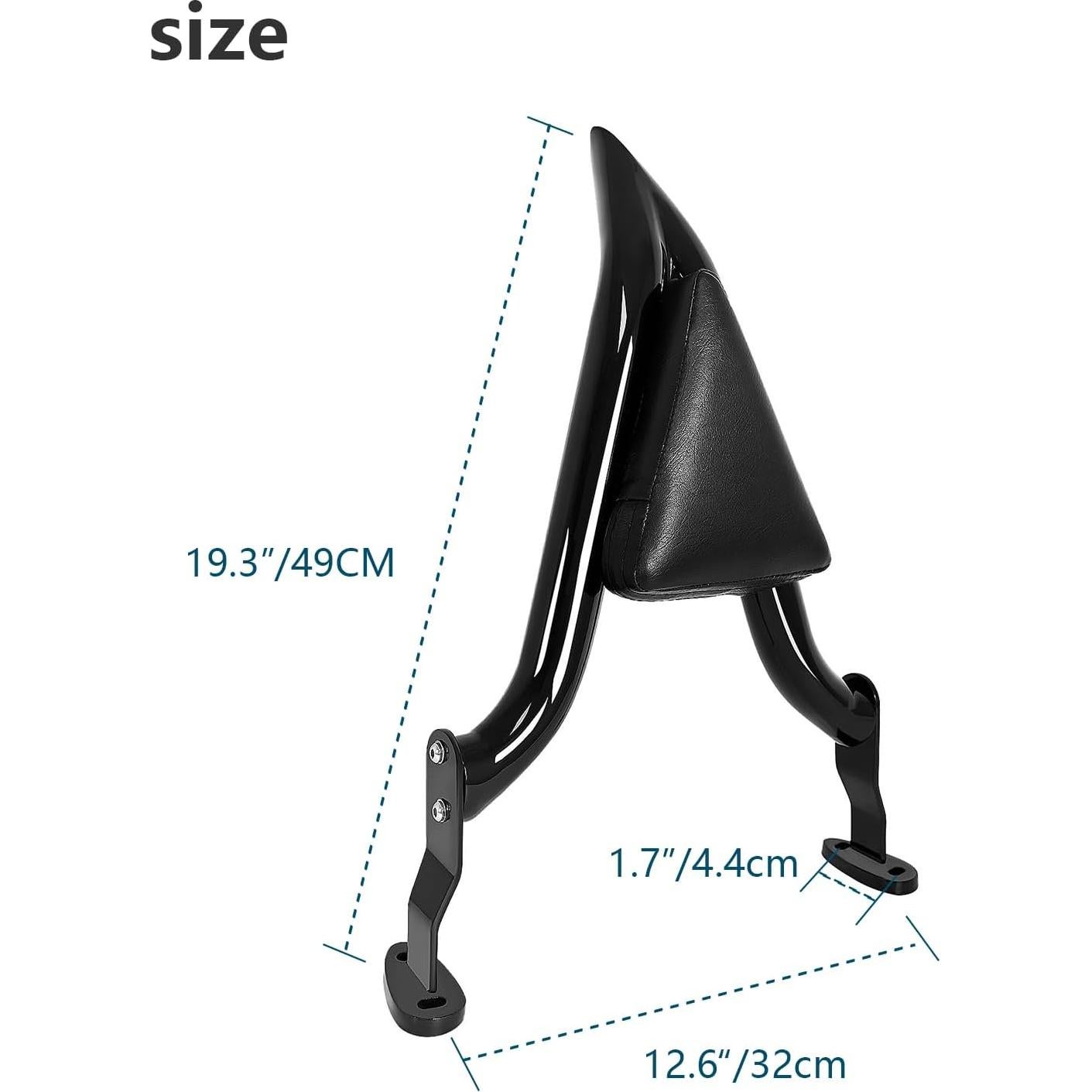 Respaldo Sissybar Negro DreDoggMoto para Harley FLRT 2015-2024