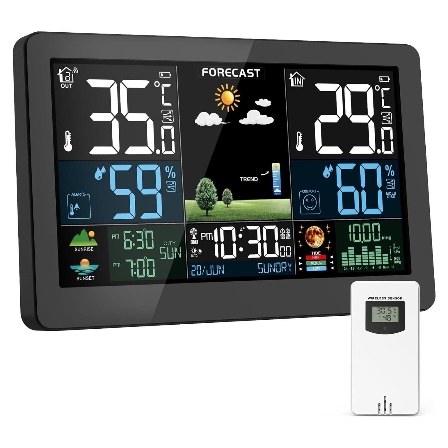 Estación Meteorológica Inalámbrica Brataste 7.5" LCD Color