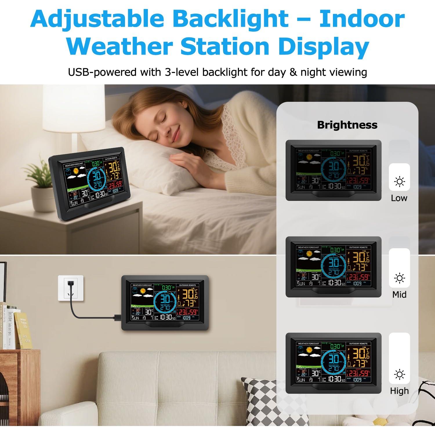 Estación Meteorológica Inalámbrica Maxcio FJ3395TY 10 en 1