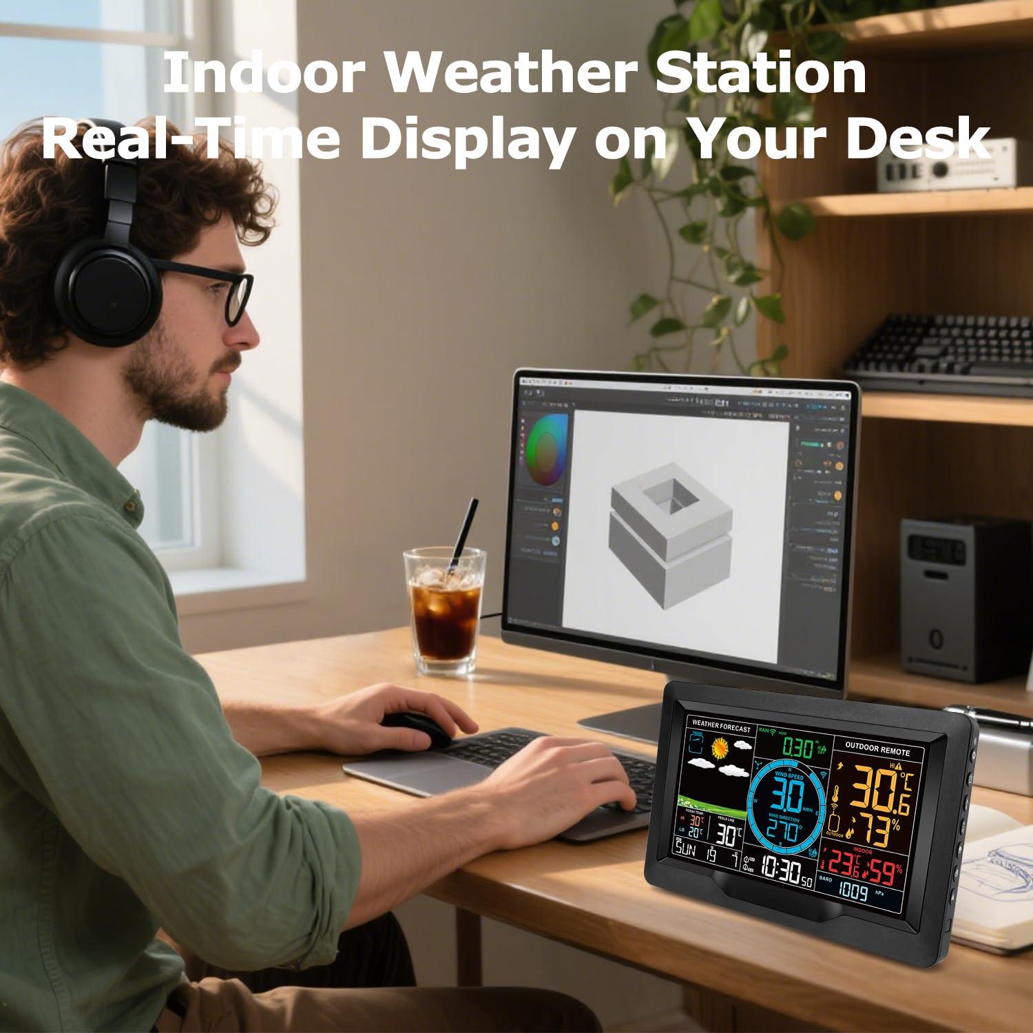 Estación Meteorológica Inalámbrica Maxcio FJ3395TY 10 en 1