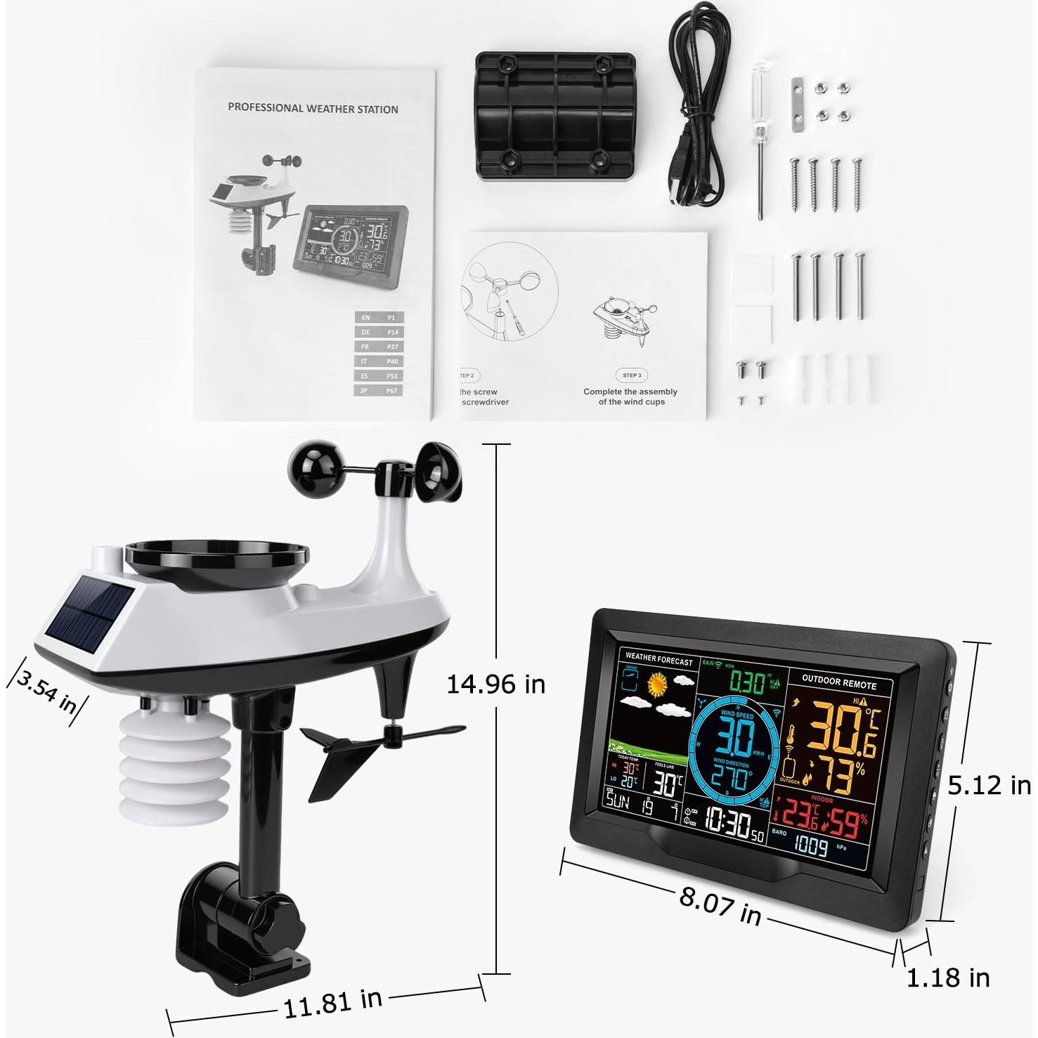Estación Meteorológica Inalámbrica Maxcio FJ3395TY 10 en 1