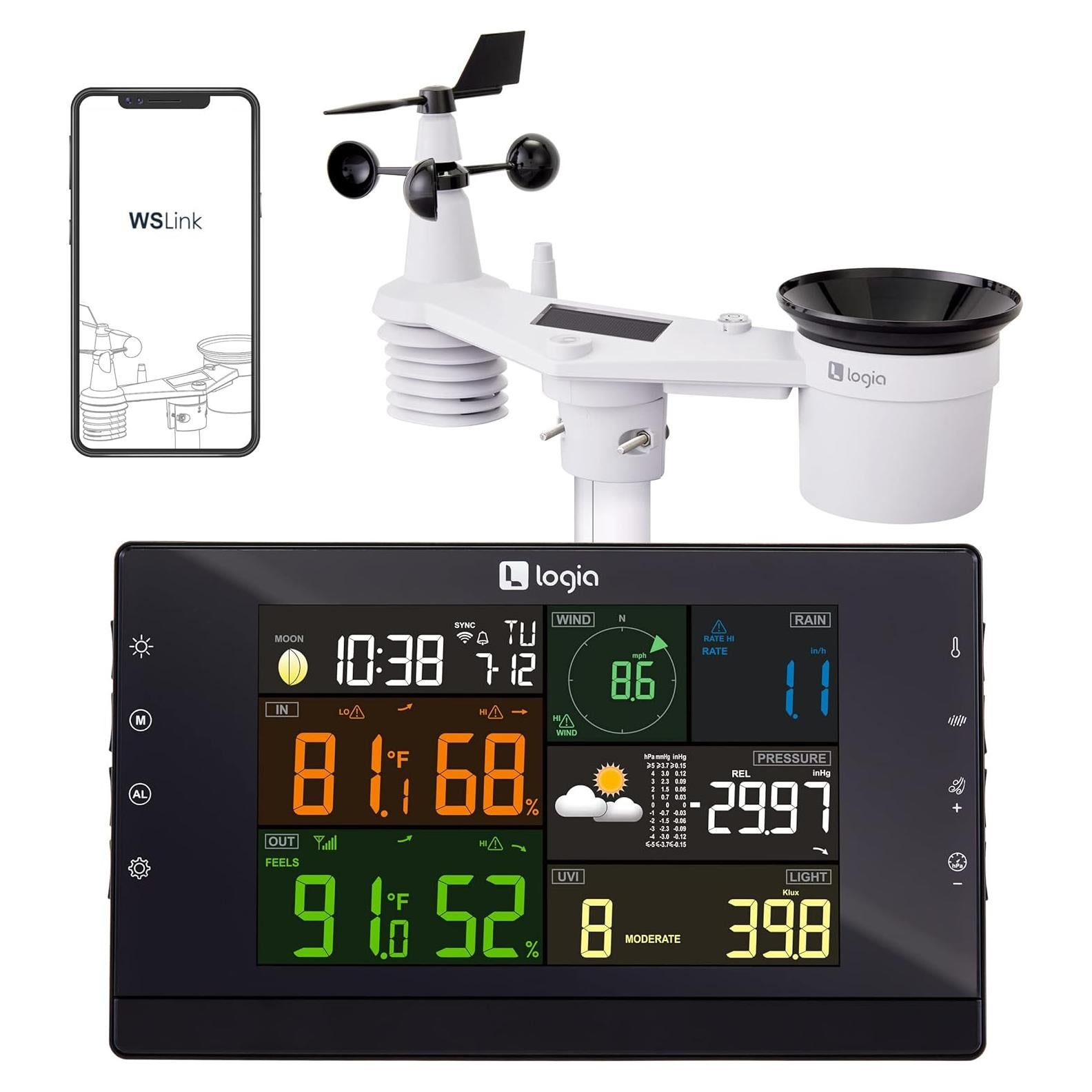 Estación Meteorológica Inalámbrica Logia 7 en 1 Wi-Fi