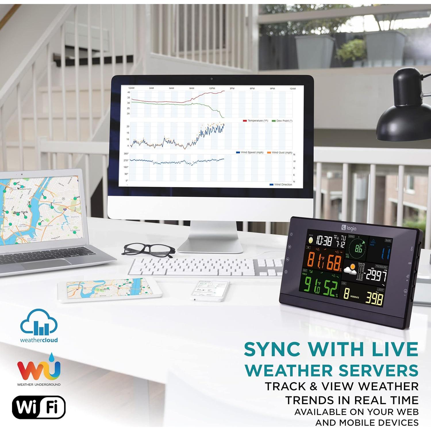 Estación Meteorológica Inalámbrica Logia 7 en 1 Wi-Fi