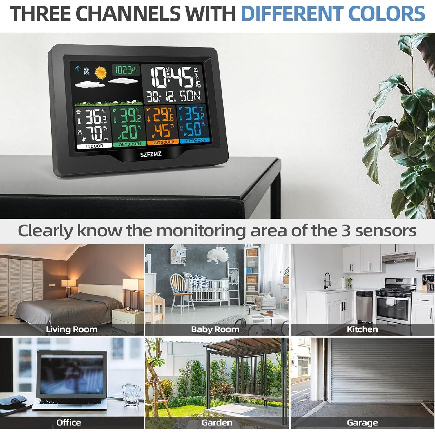 Estación Meteorológica Inalámbrica FORAY con 3 Sensores 19.05 cm