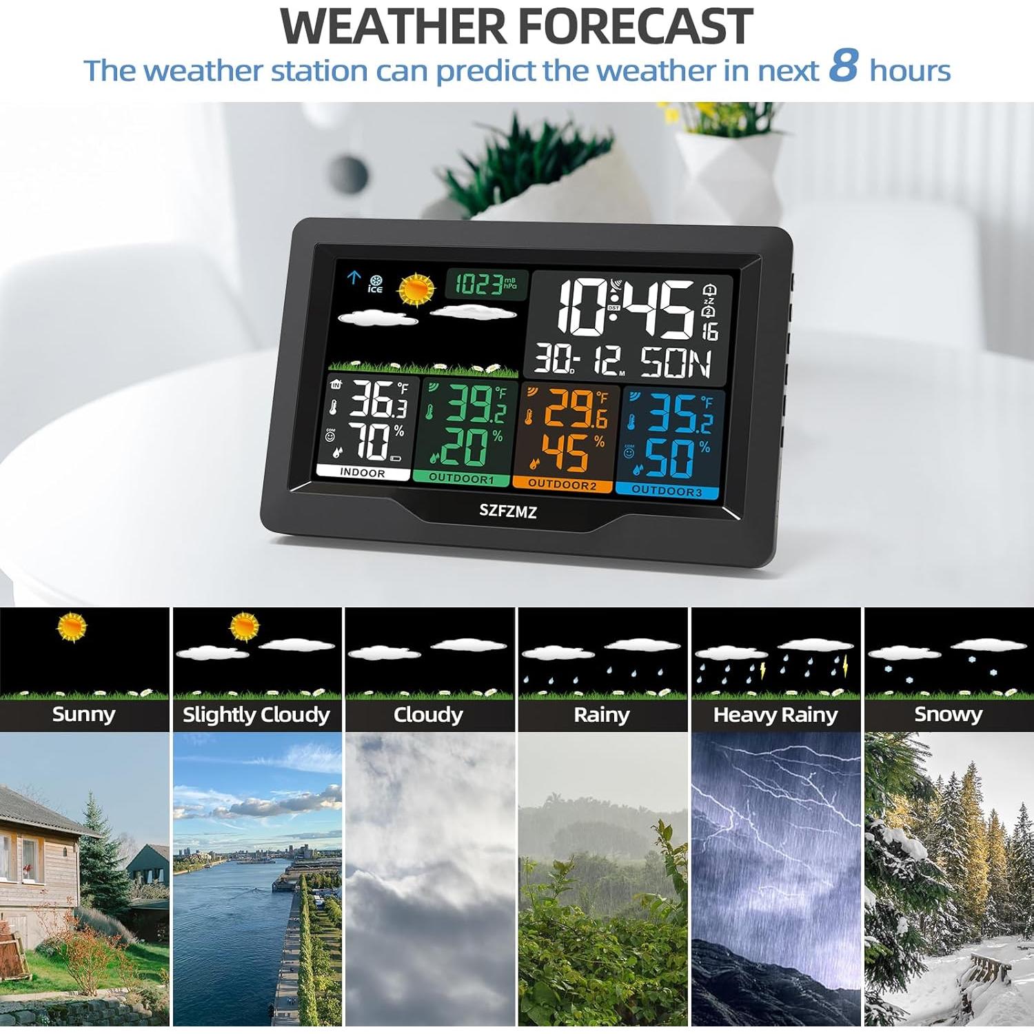 Estación Meteorológica Inalámbrica FORAY con 3 Sensores 19.05 cm