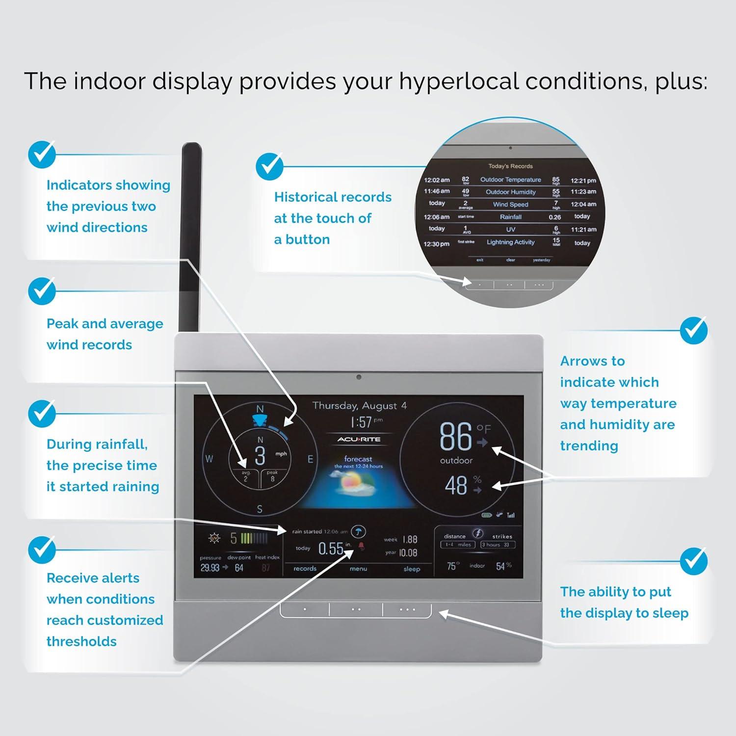 Estación Meteorológica AcuRite Atlas HD con Barómetro - Gris