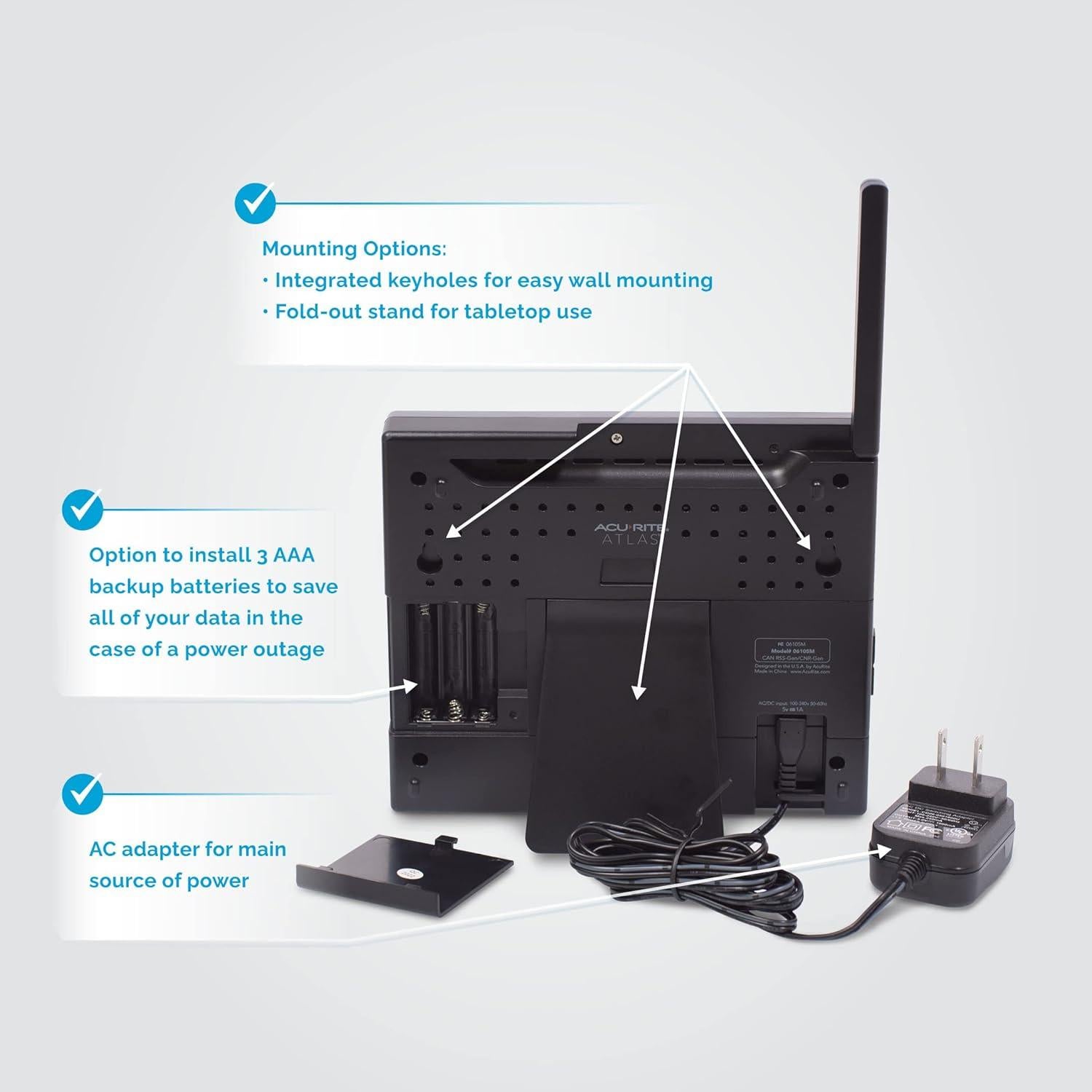 Estación Meteorológica AcuRite Atlas HD con Barómetro - Gris