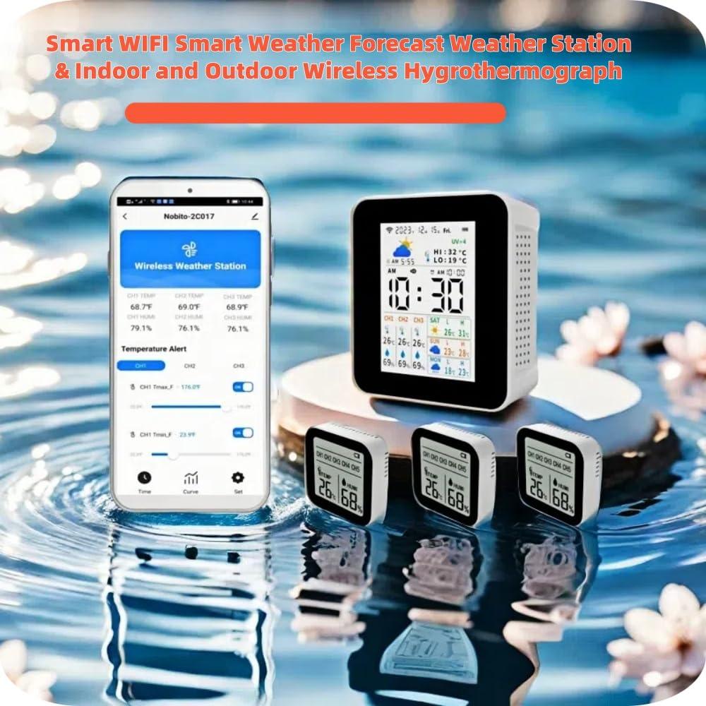 Estación Meteorológica Inalámbrica Nobito 2CO17 con 3 Sensores