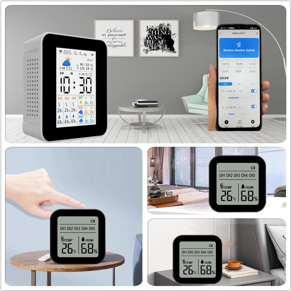 Estación Meteorológica Inalámbrica Nobito 2CO17 con 3 Sensores