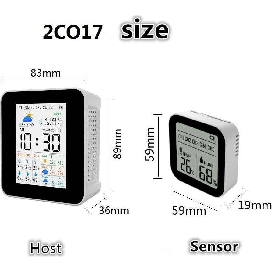 Estación Meteorológica Inalámbrica Nobito 2CO17 con 3 Sensores