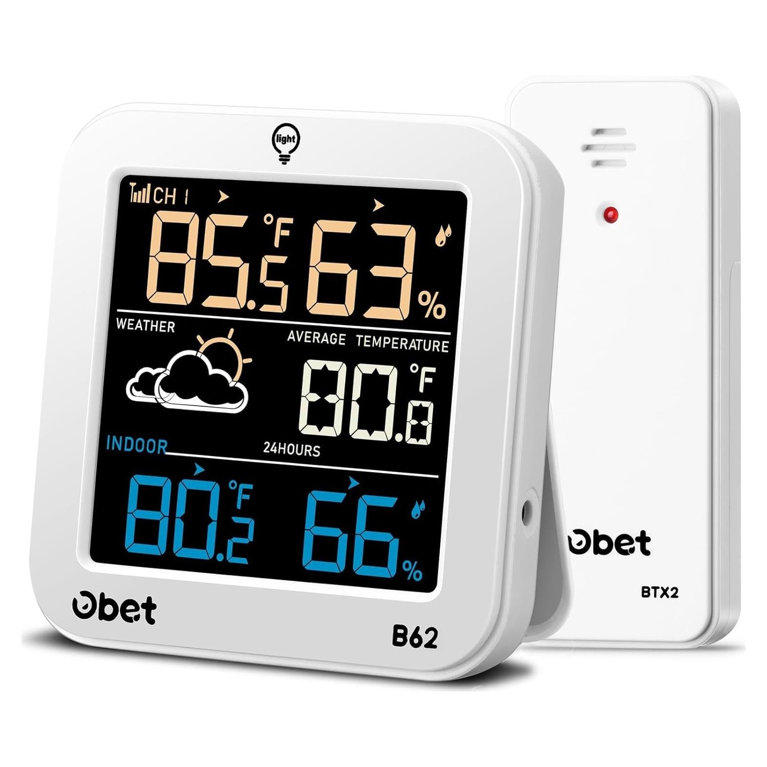 Estación Meteorológica Inalámbrica OBET Termómetro Interior Exterior