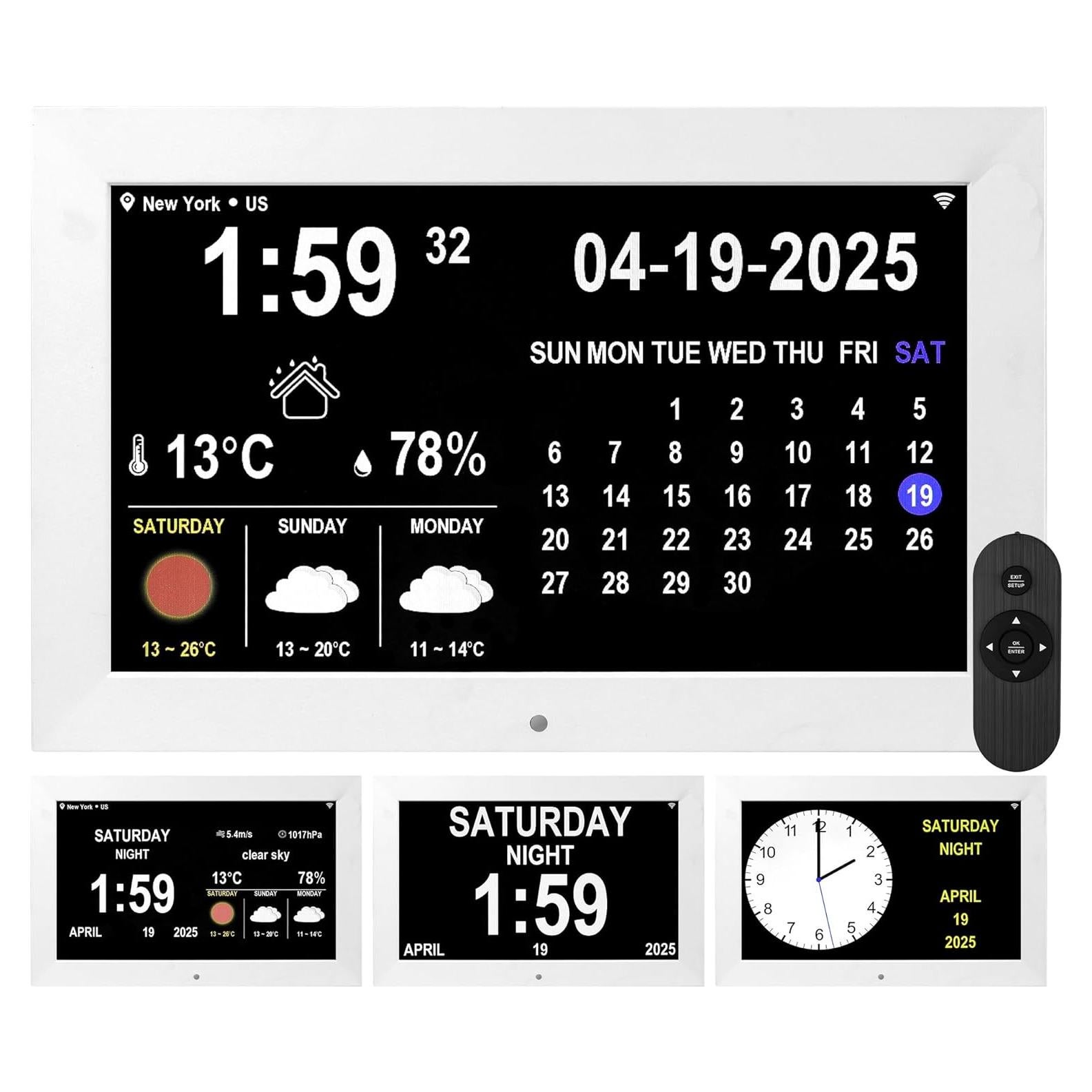 Reloj Despertador Digital Memwake Blanco 14.5x3.8x20.3 cm