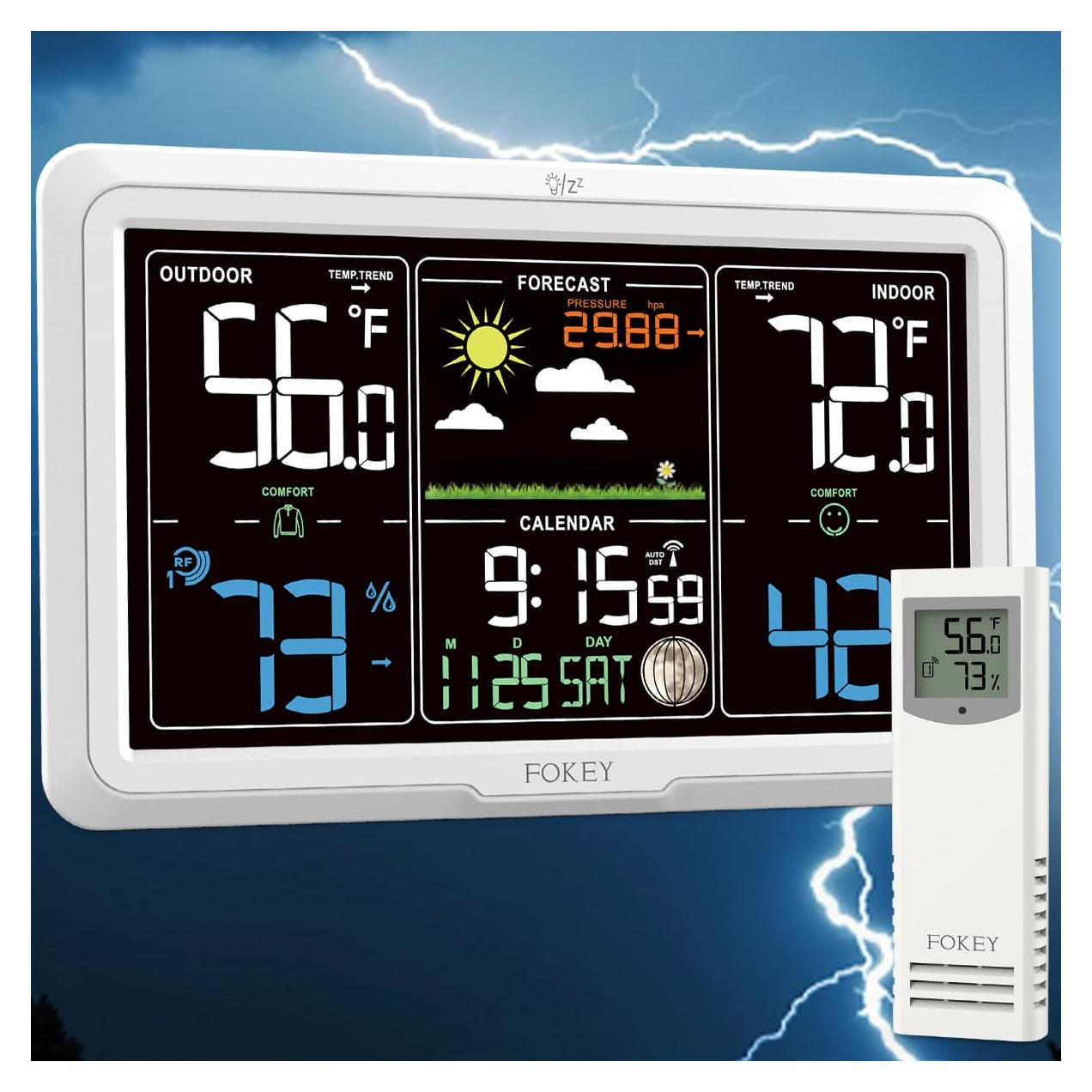 Estación Meteorológica Inalámbrica Fokey Q7-US Pantalla 7.6"
