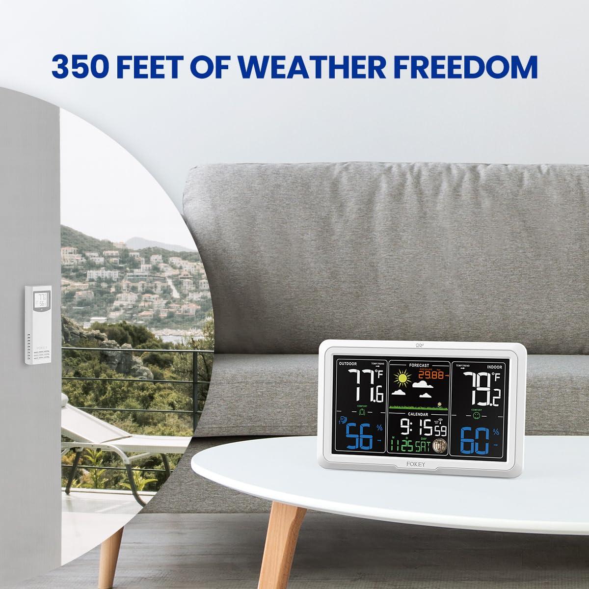 Estación Meteorológica Inalámbrica Fokey Q7-US Pantalla 7.6"